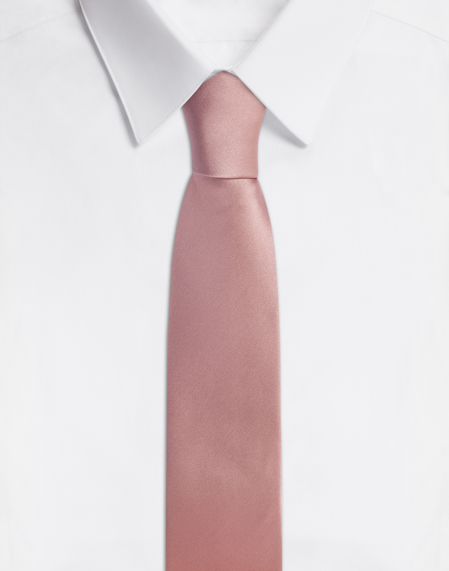 Silk tie with blade: 6cm - 23 inches in Pink