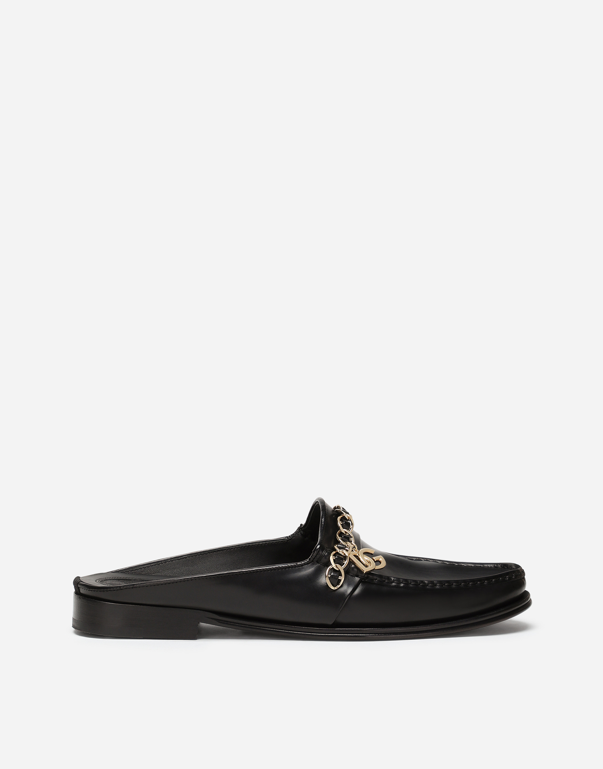 Calfskin nappa Visconti slippers in Black