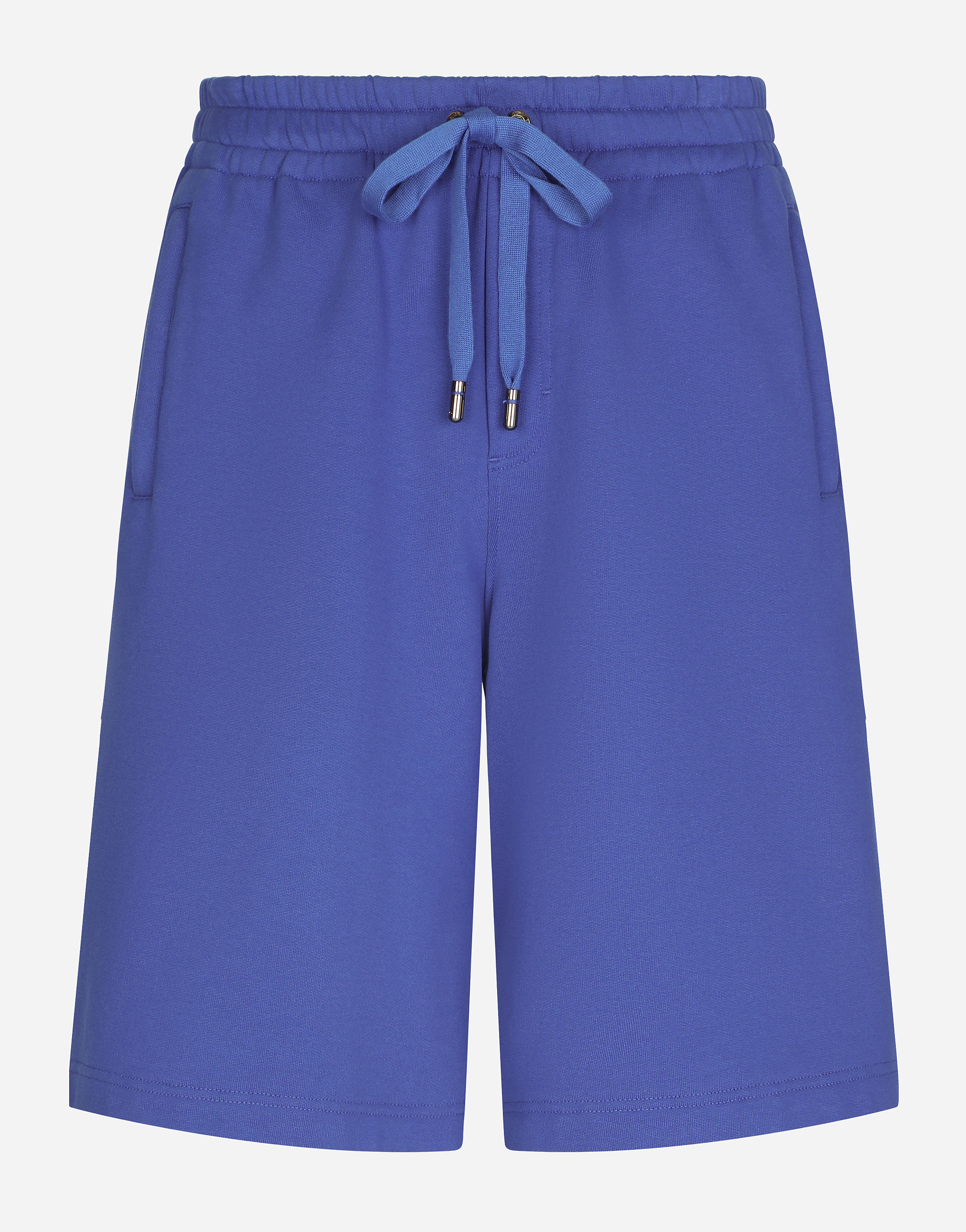 Jersey jogging shorts with DG embroidery in Blue