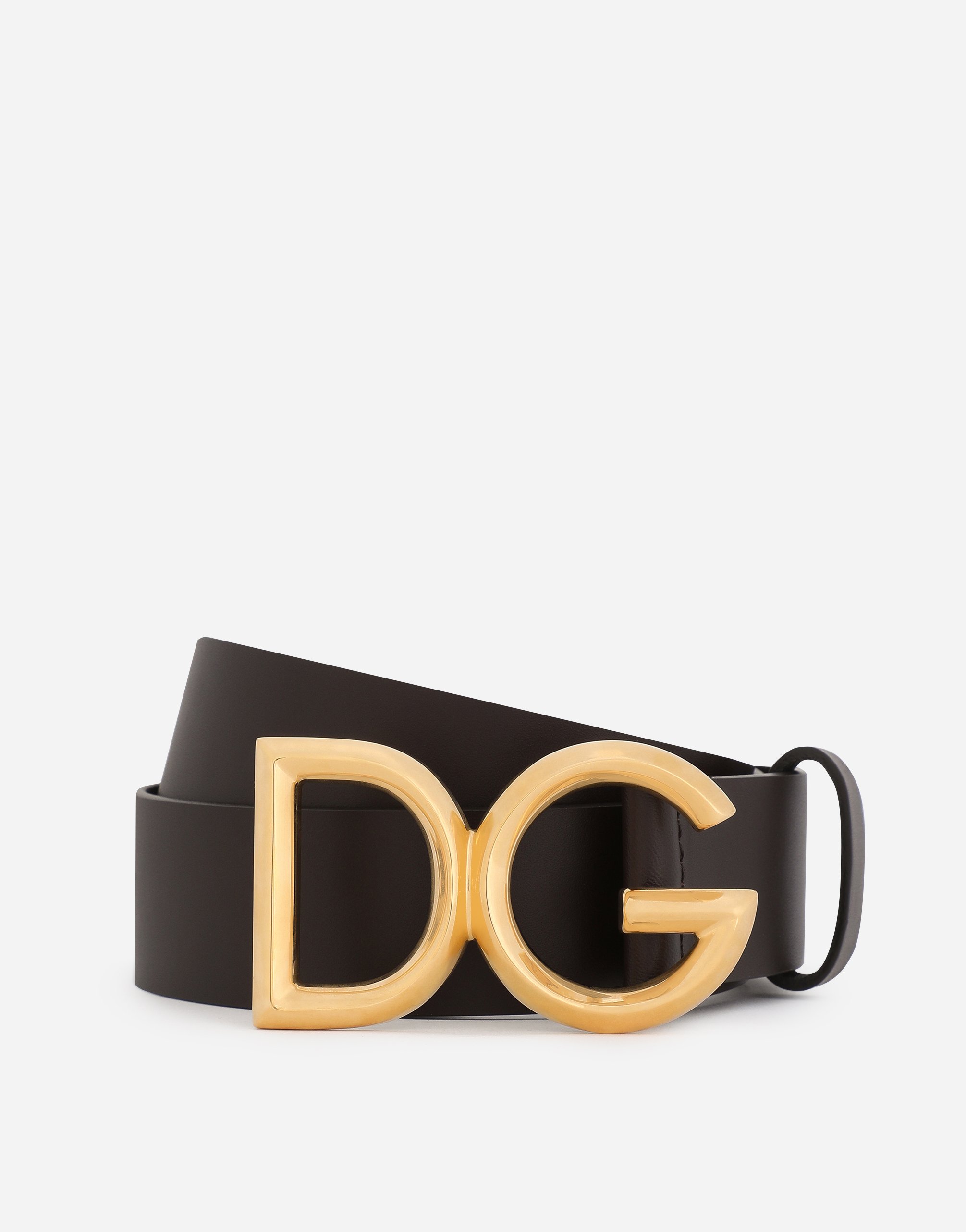 Lux leather belt with DG logo in Multicolor