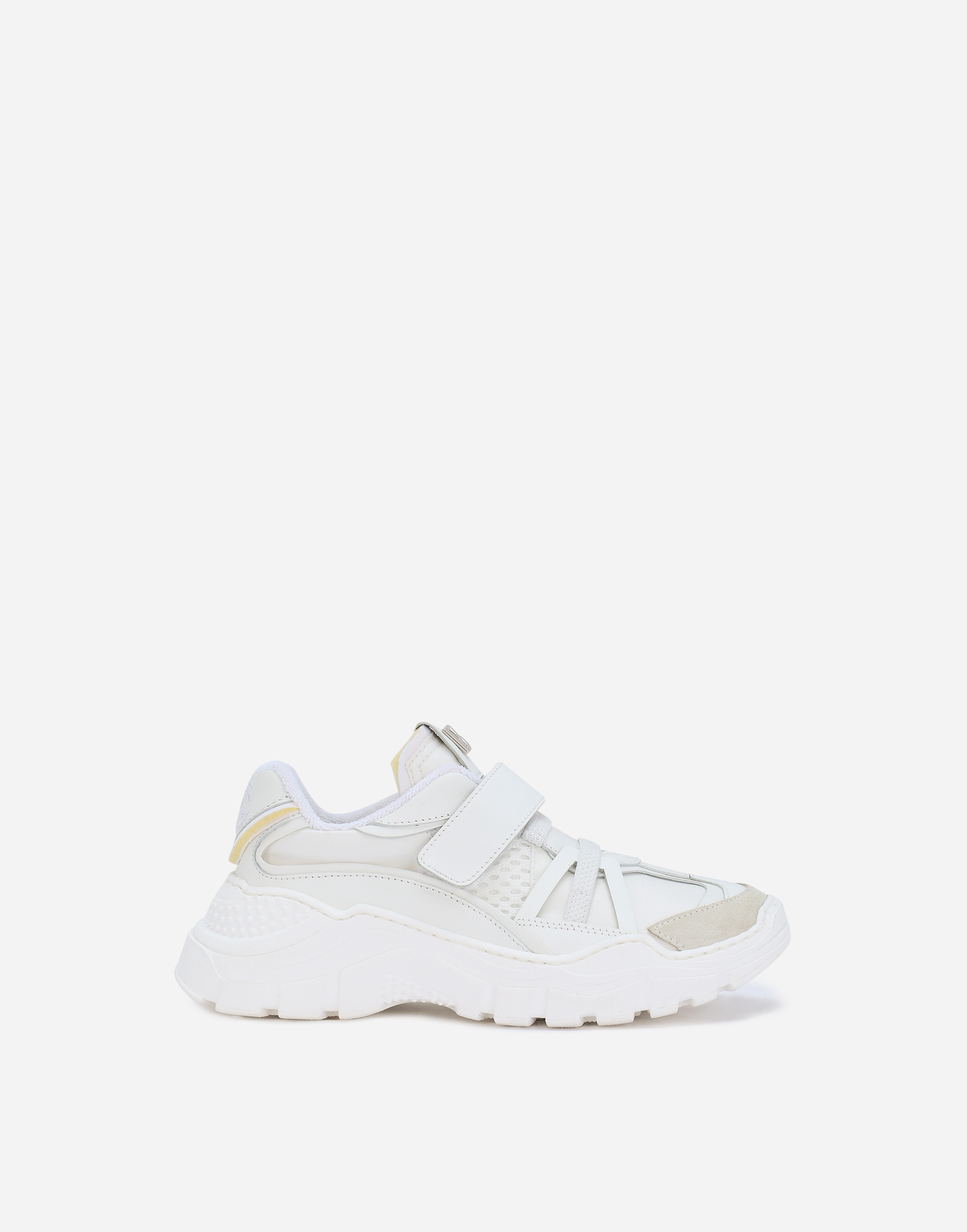 Mixed-material Airmaster sneakers in White