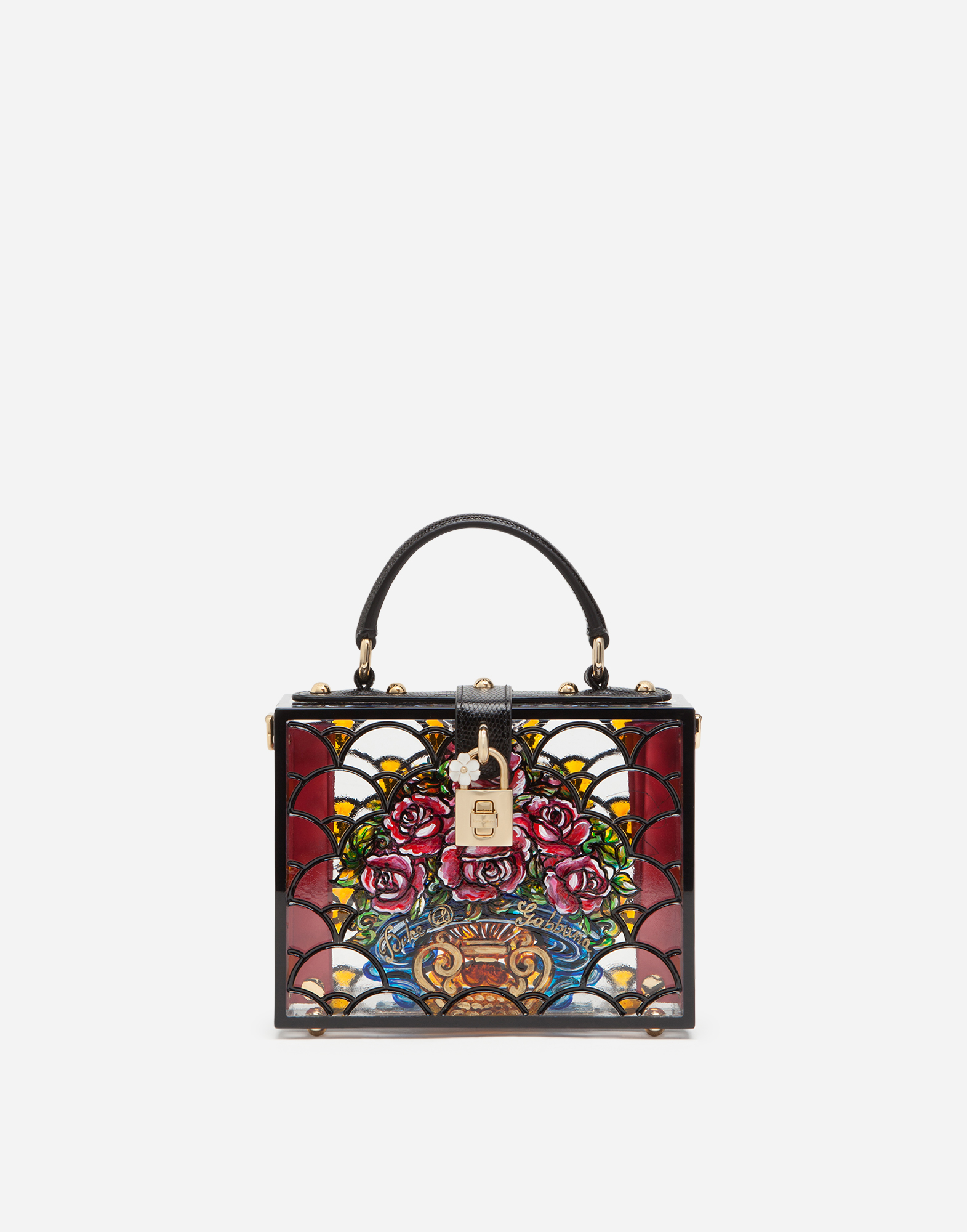 Dolce Box bag in inlaid plexi in Multicolor