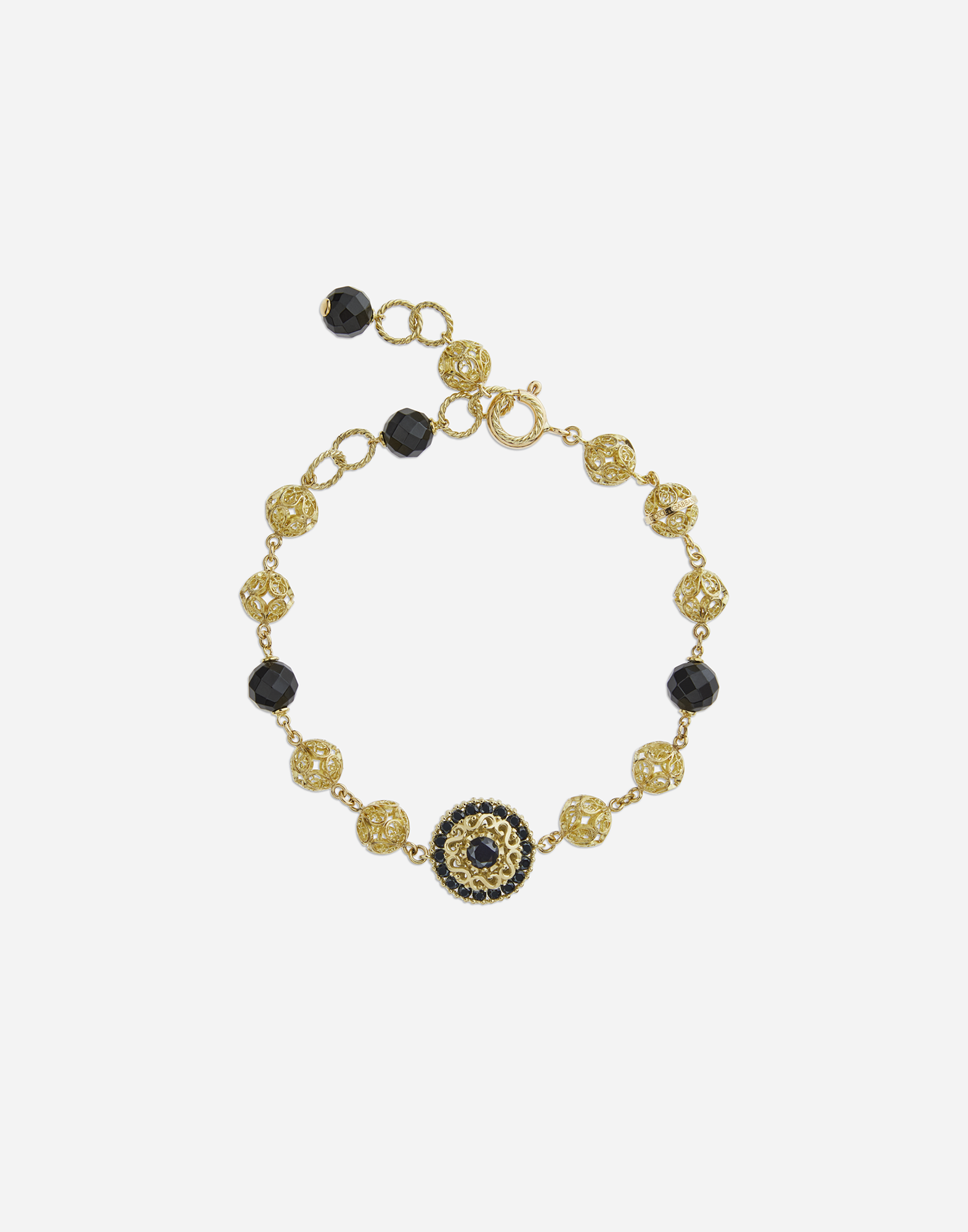 Gold bracelet with black sapphires in Gold/Black