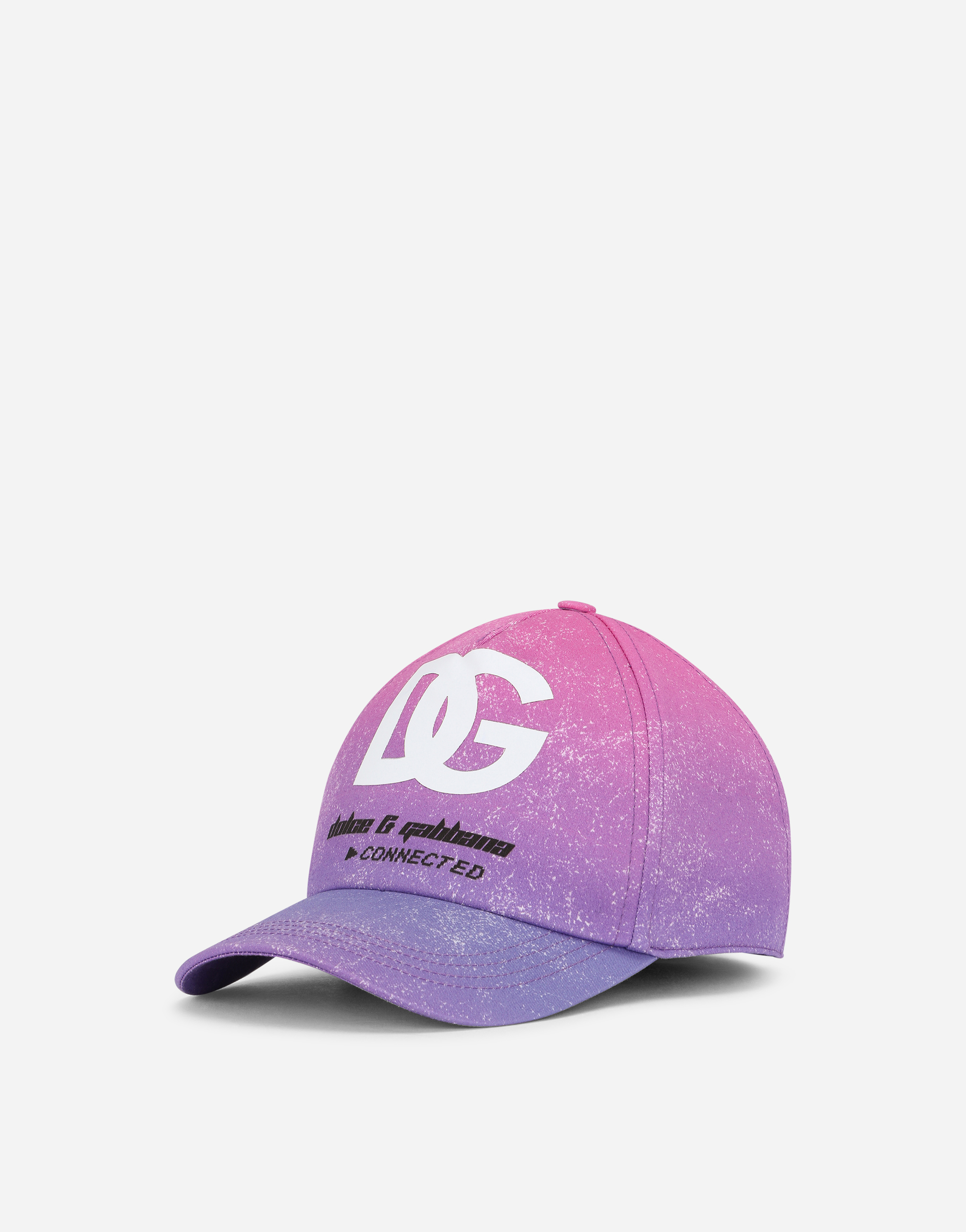 Cotton baseball cap with DG Crew print in Multicolor