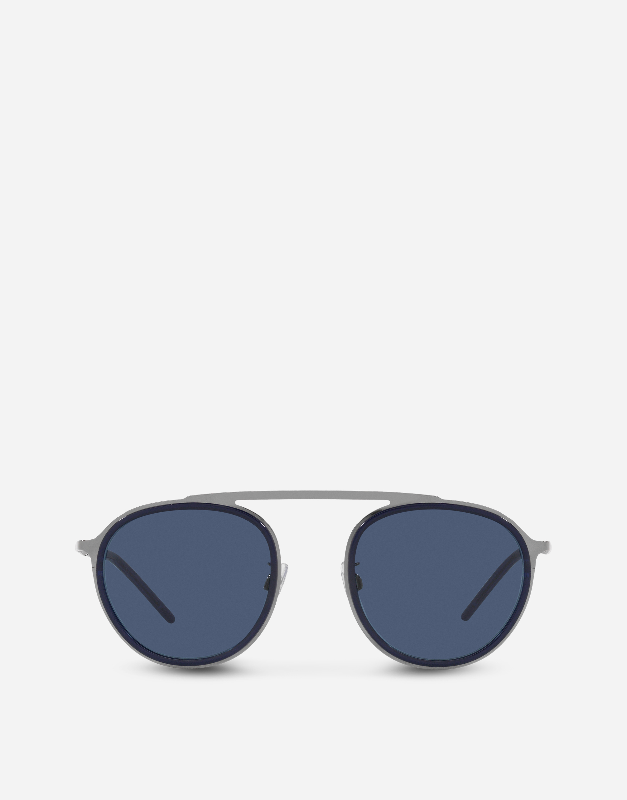 Madison sunglasses in Gun and blue transparent