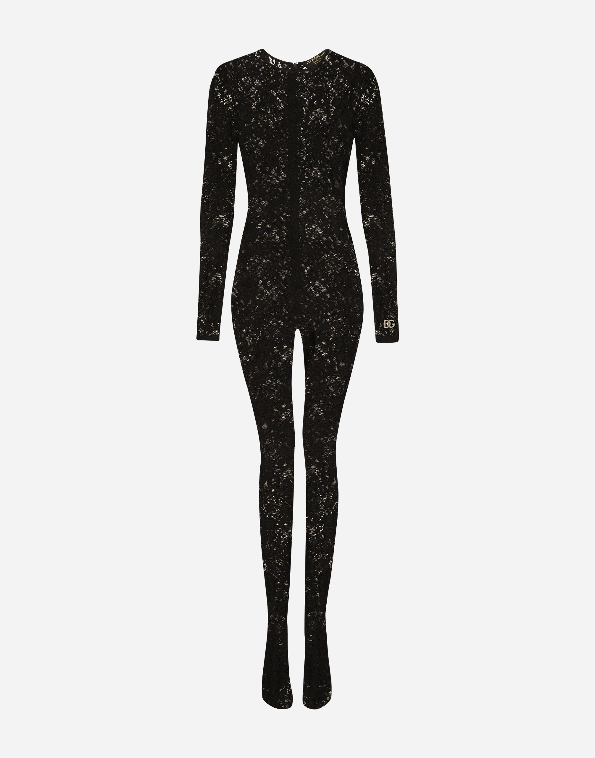 Lace jumpsuit in Black