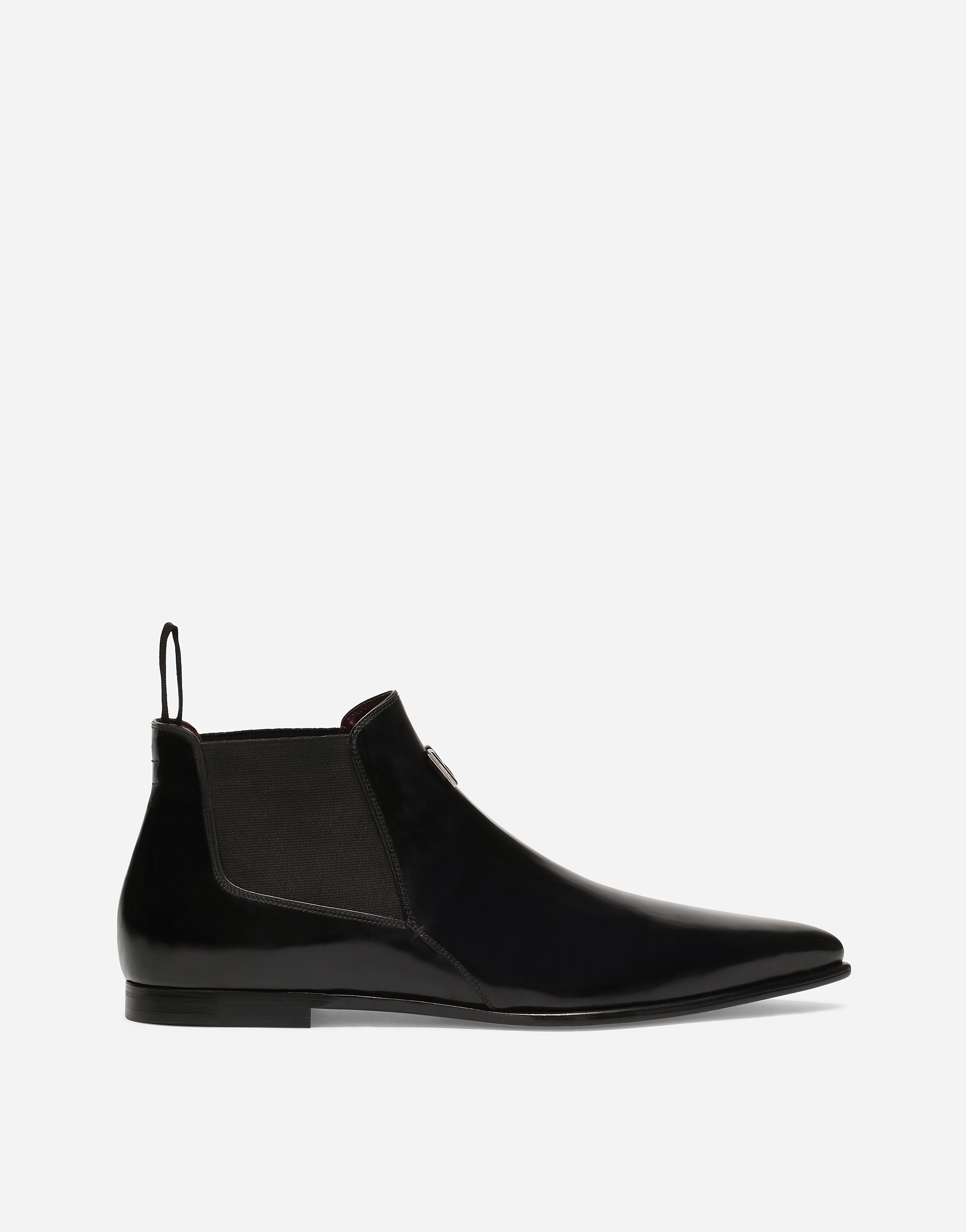 Brushed calfskin nappa Achille ankle boots in Black