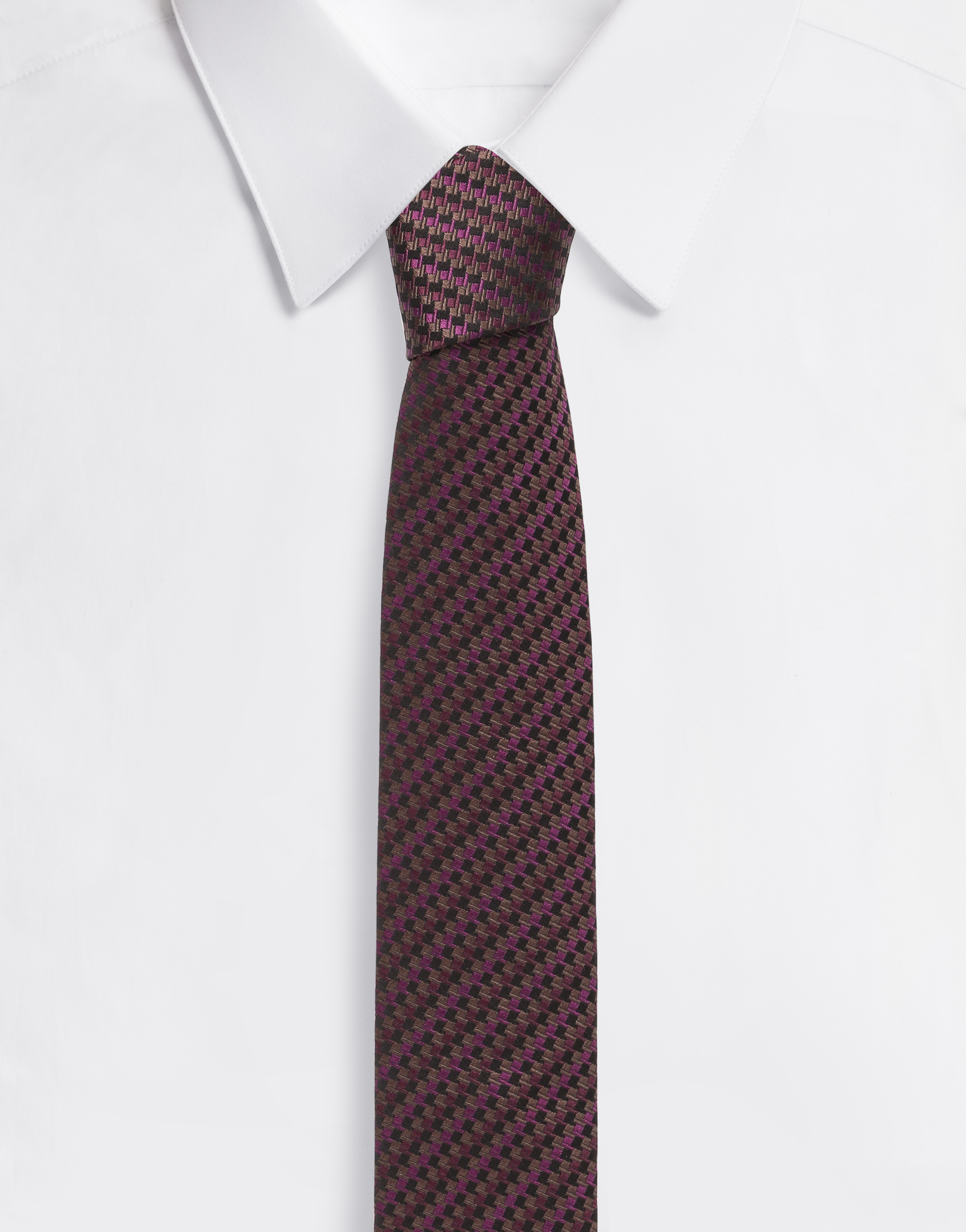 6-cm tie-design silk jacquard blade tie in Bordeaux