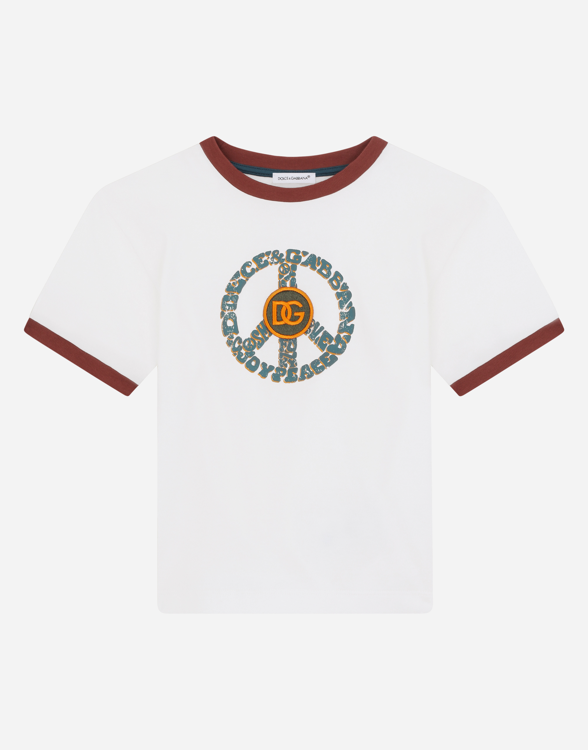 Jersey T-shirt with DG logo patch in White