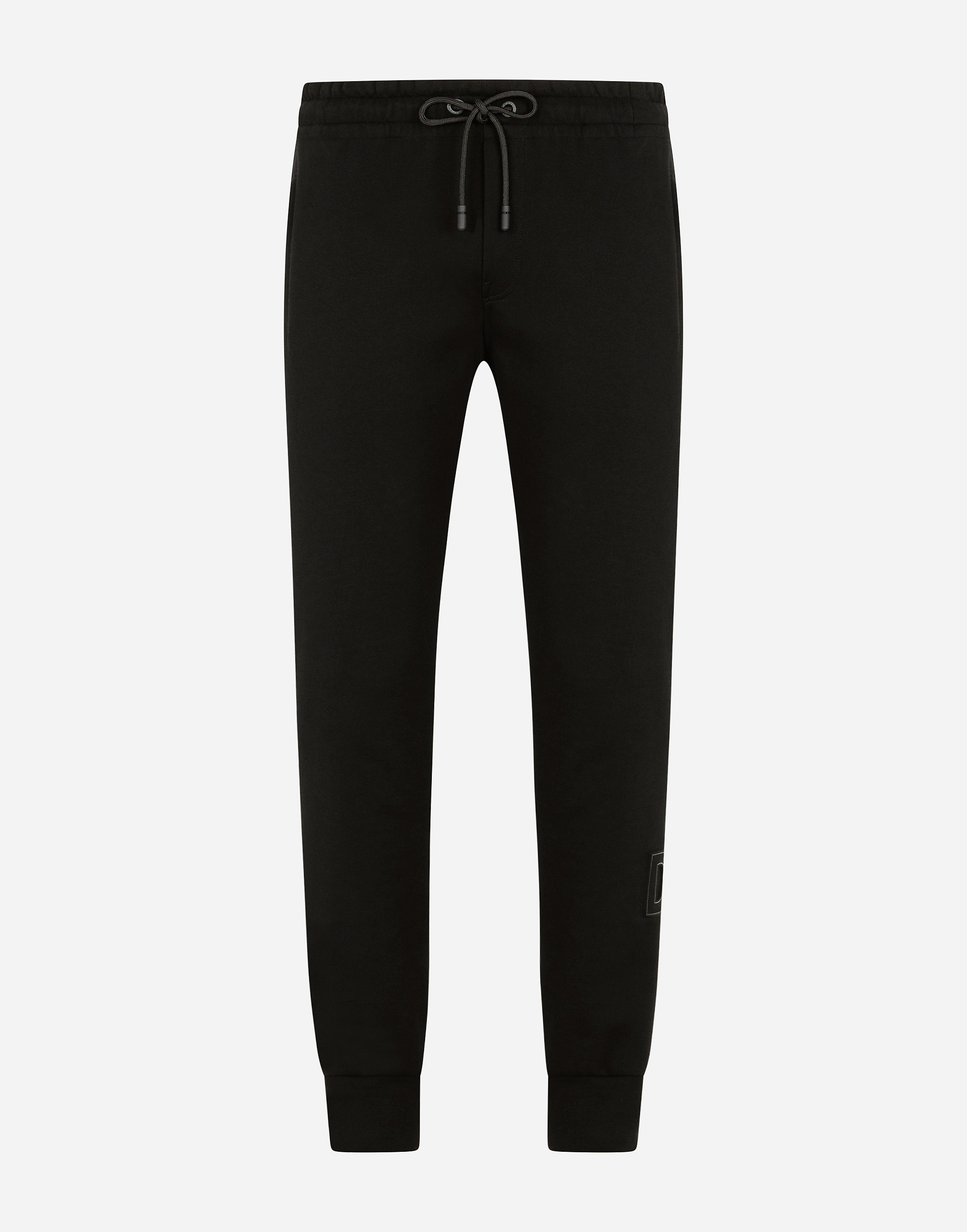 Jersey jogging pants with DG patch in Black
