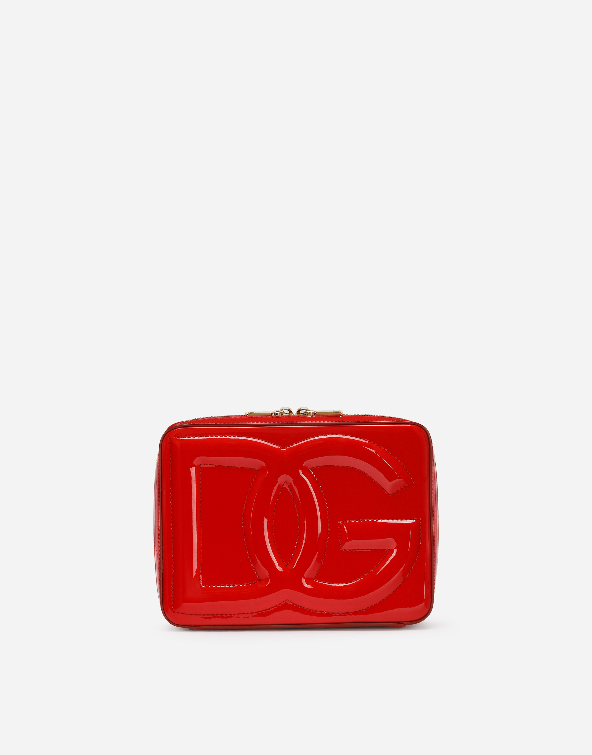 Medium patent leather DG Logo Bag camera bag in Red