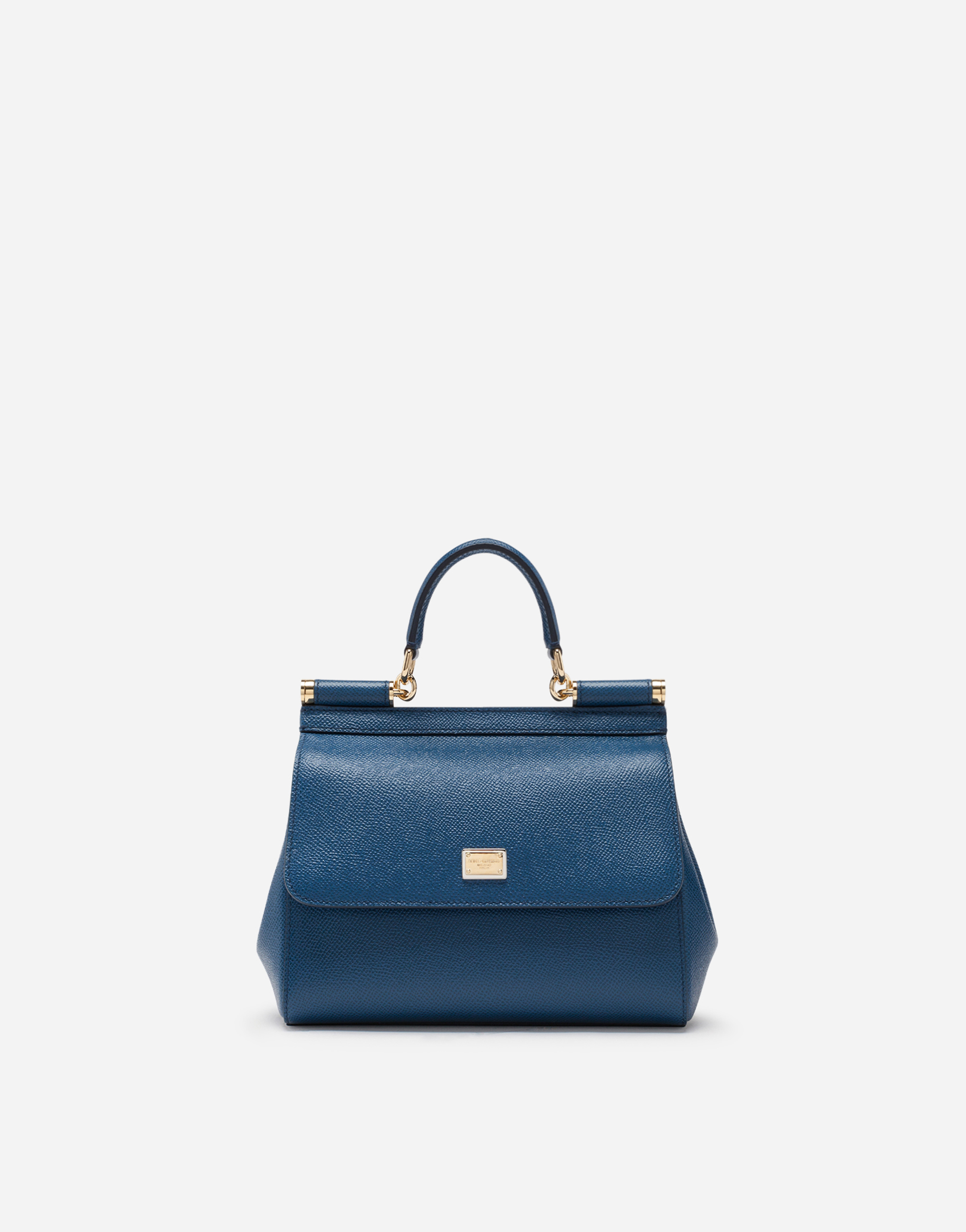 Small dauphine leather Sicily bag in Blue