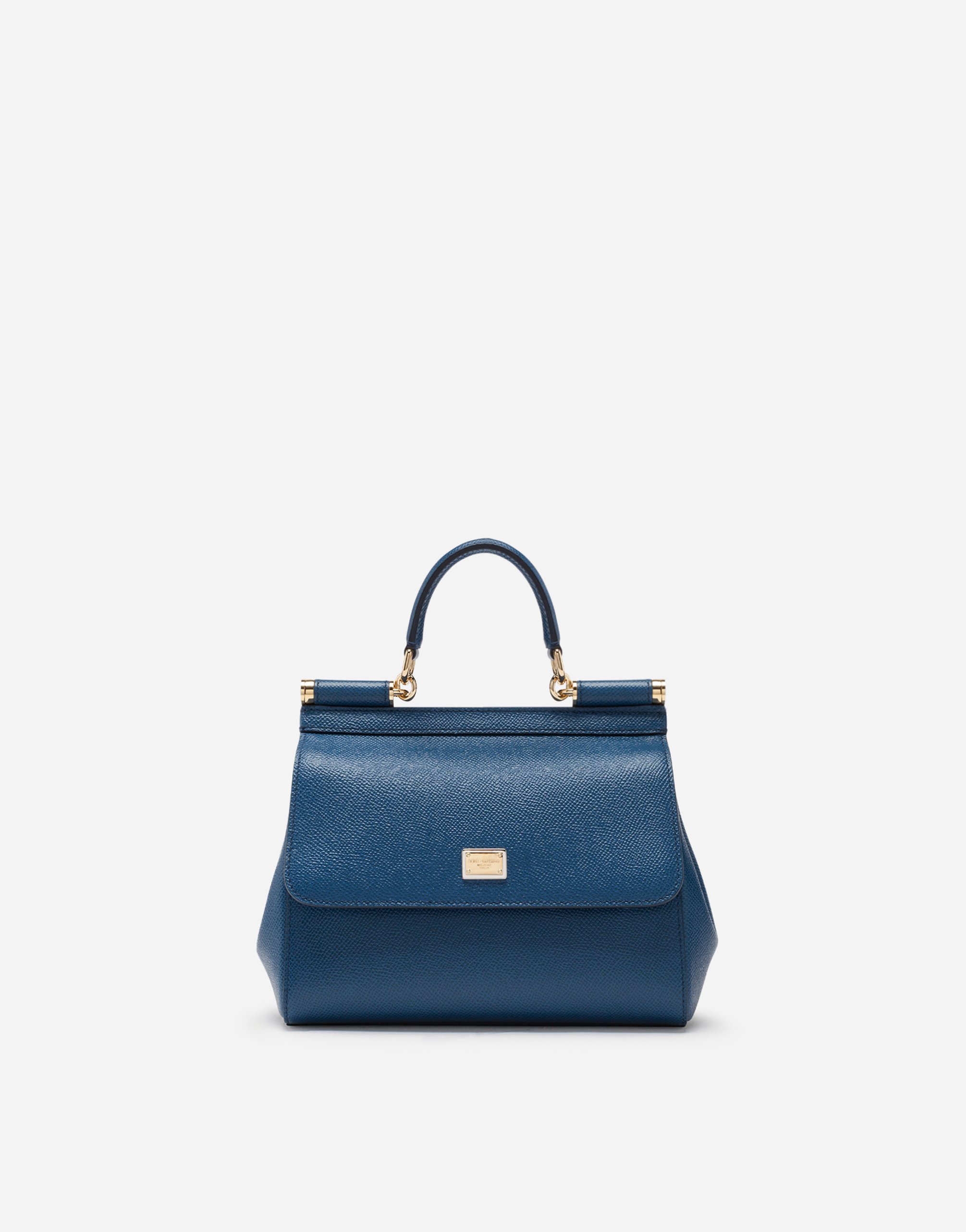 Small Sicily bag in dauphine calfskin in Blue