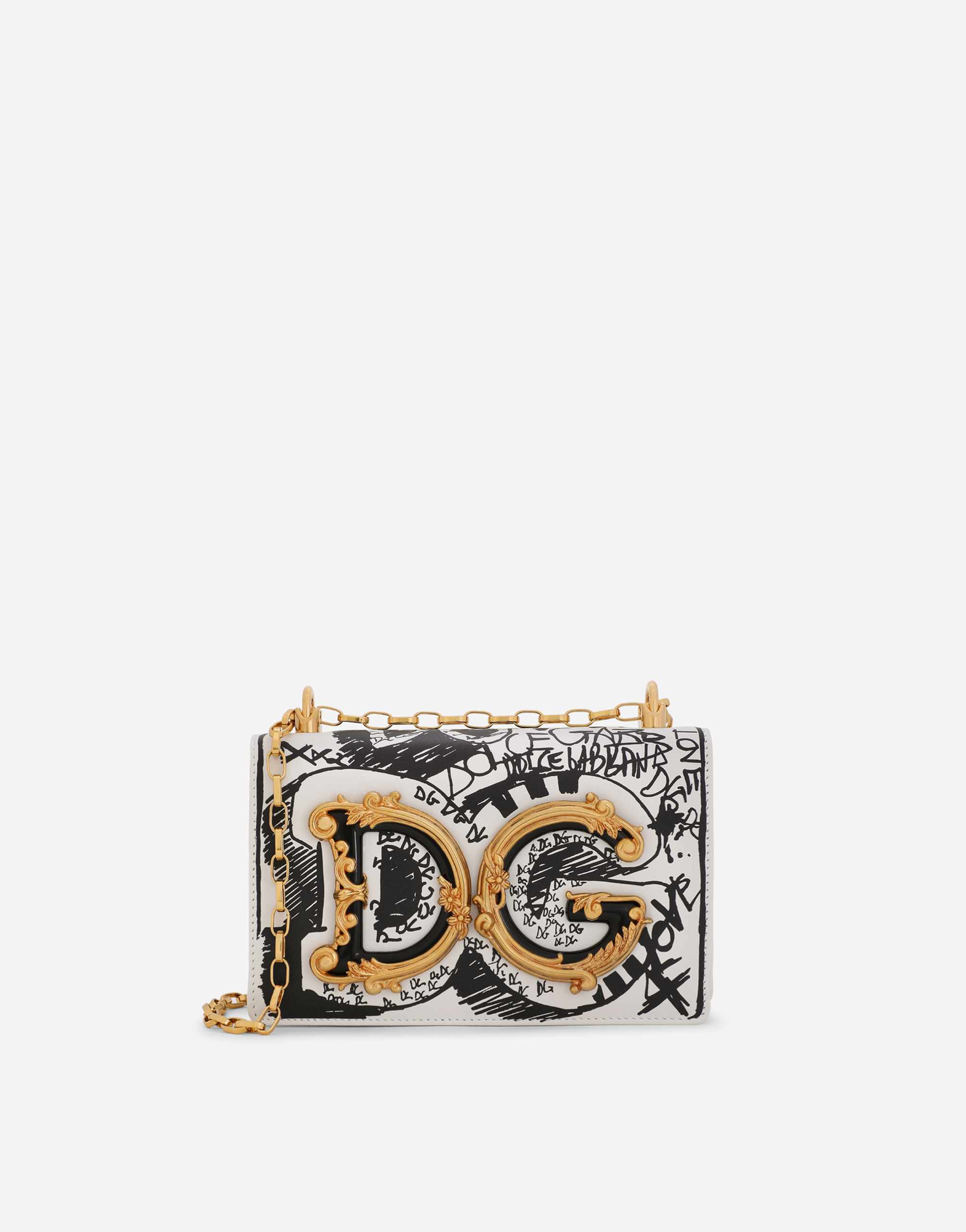 Graffiti-print nappa leather DG Girls bag in Multicolor for Women |  Dolce&Gabbana®
