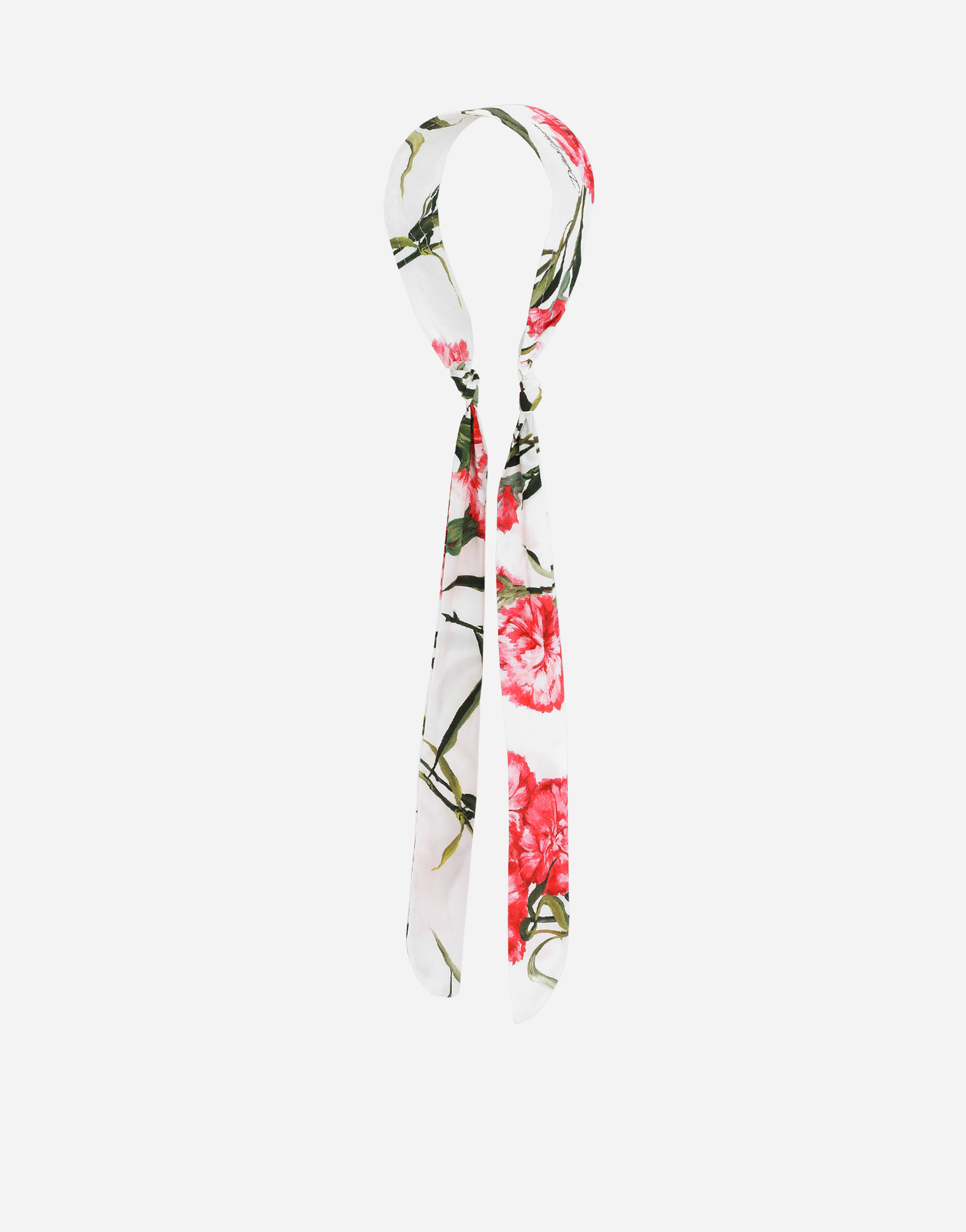 Carnation-print poplin headband in Multicolor