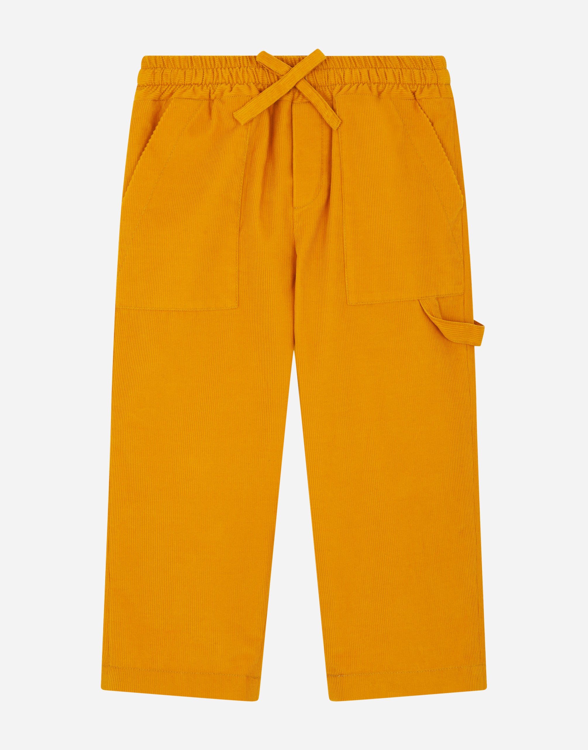 Stretch corduroy worker's pants in Yellow