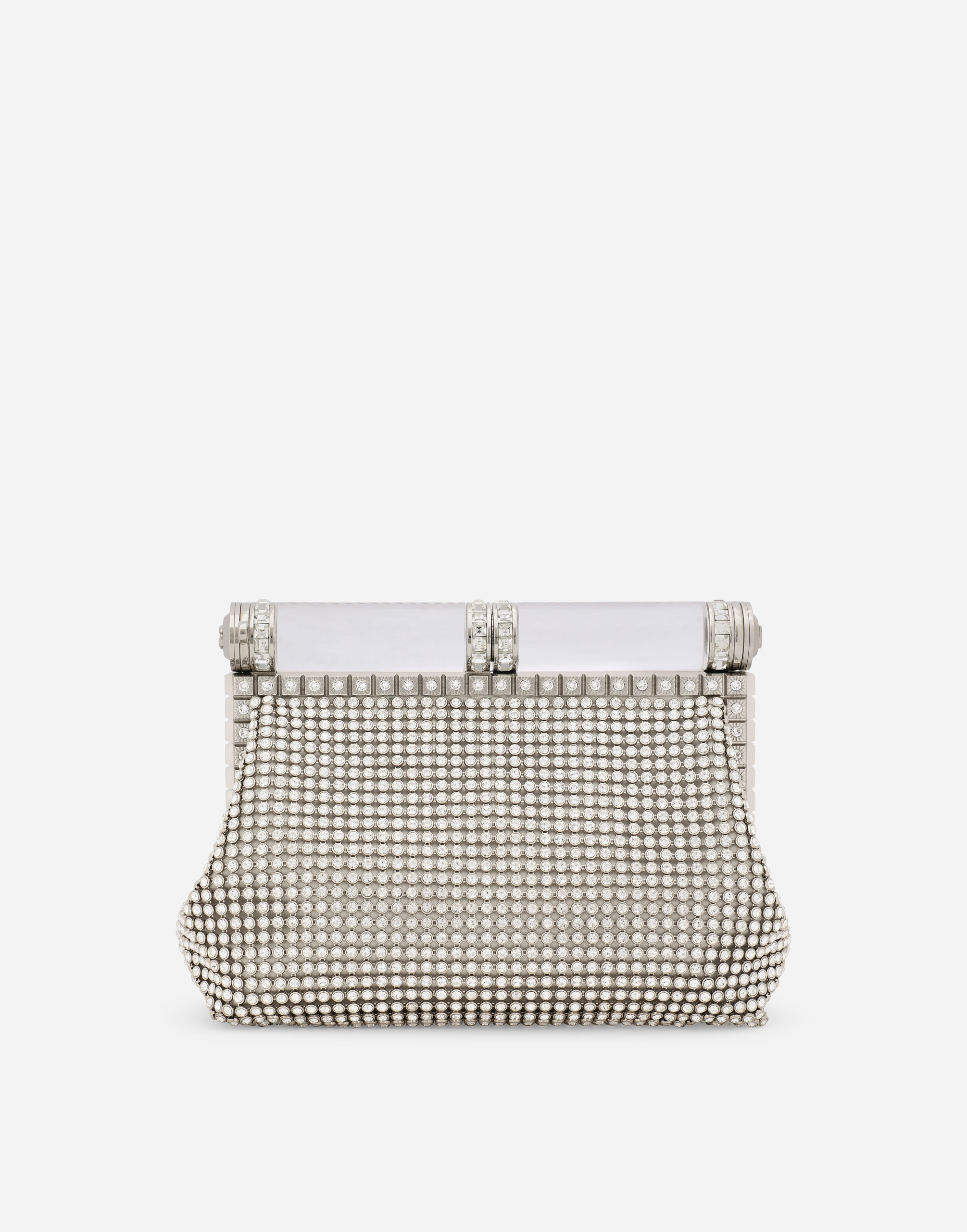 Mesh bag with rhinestone detailing in Multicolor