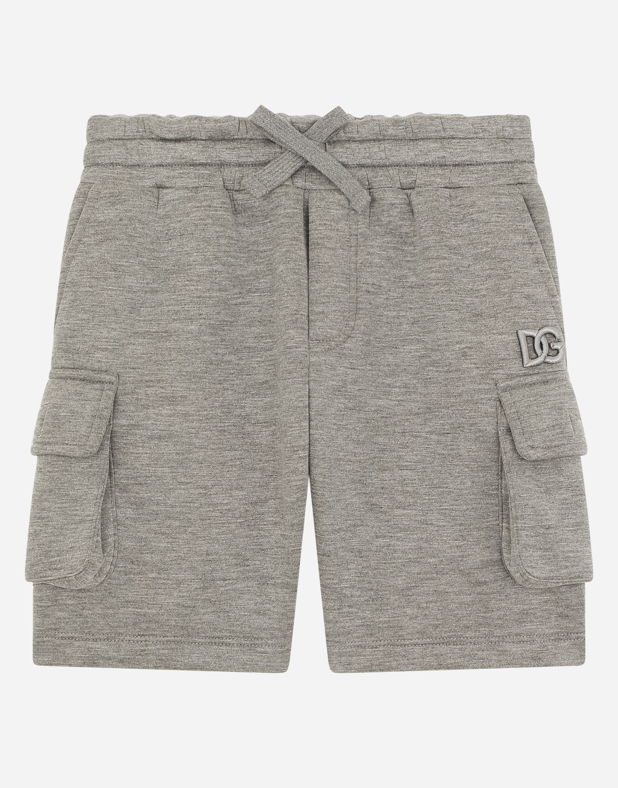 Jersey cargo shorts with DG logo in Grey