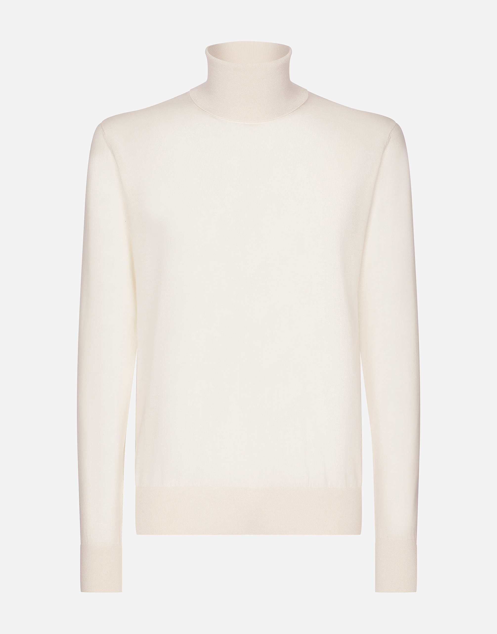 Cashmere turtle-neck sweater in White