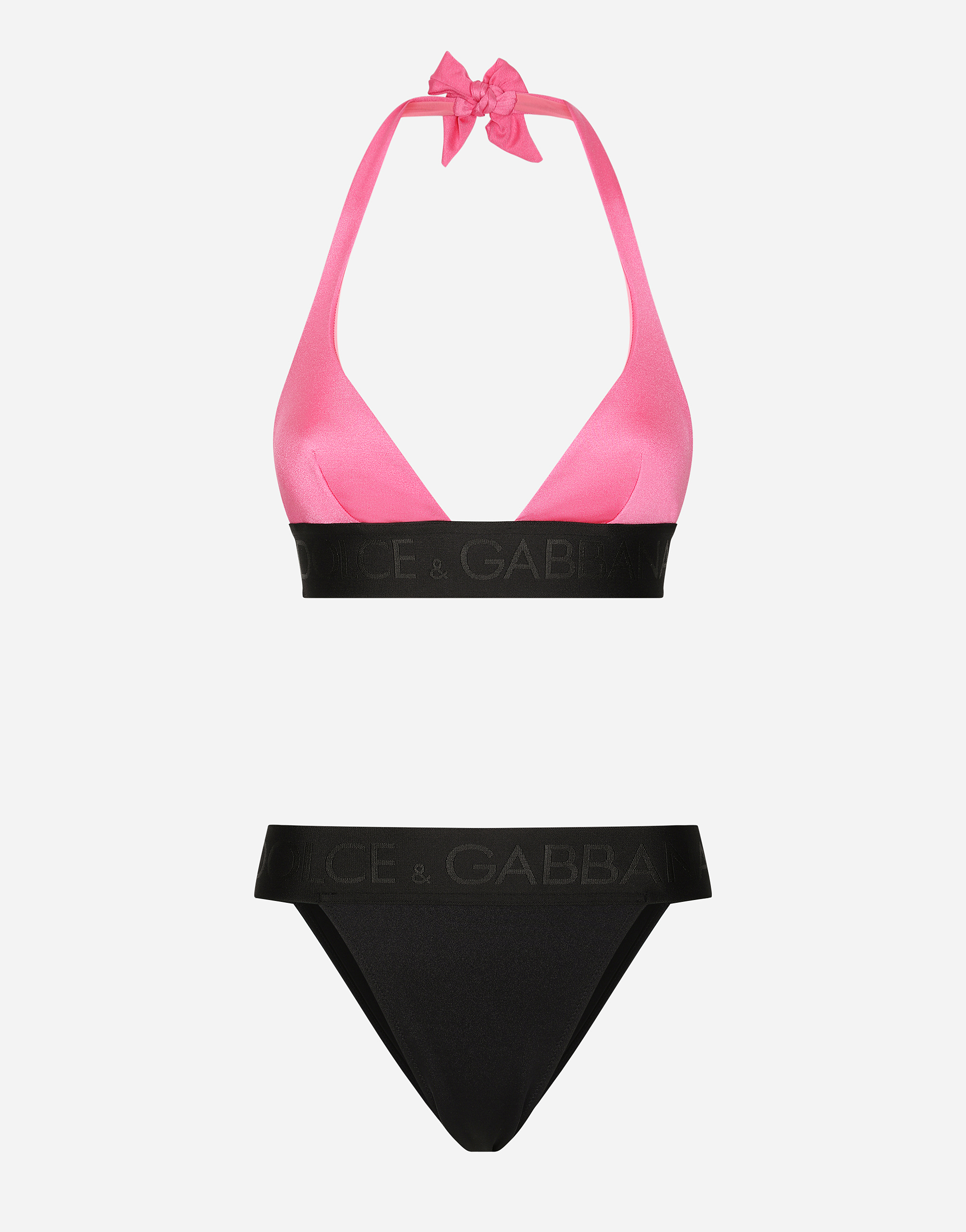 Bikini with triangle bikini top in Multicolor