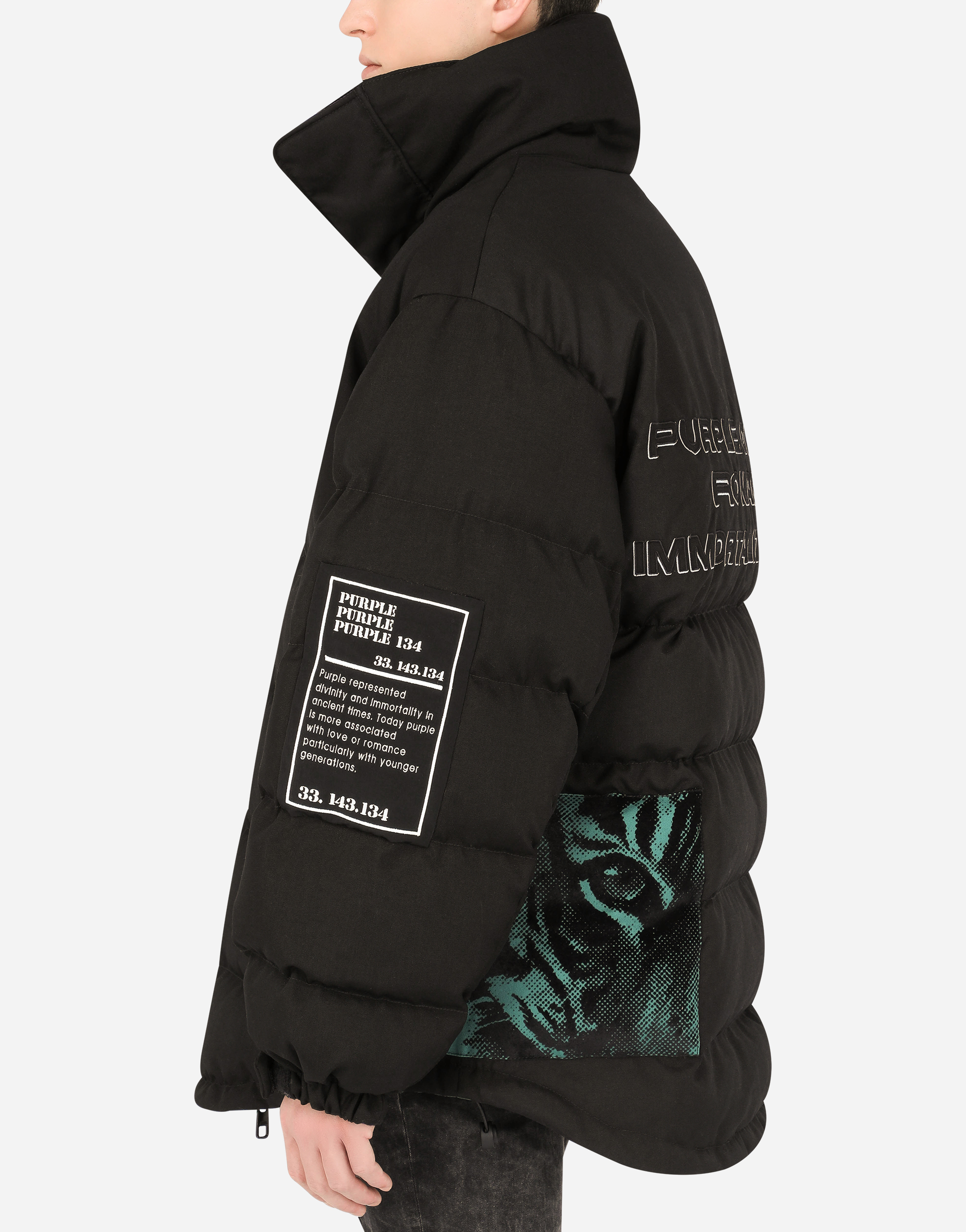 Cordura jacket with tiger print