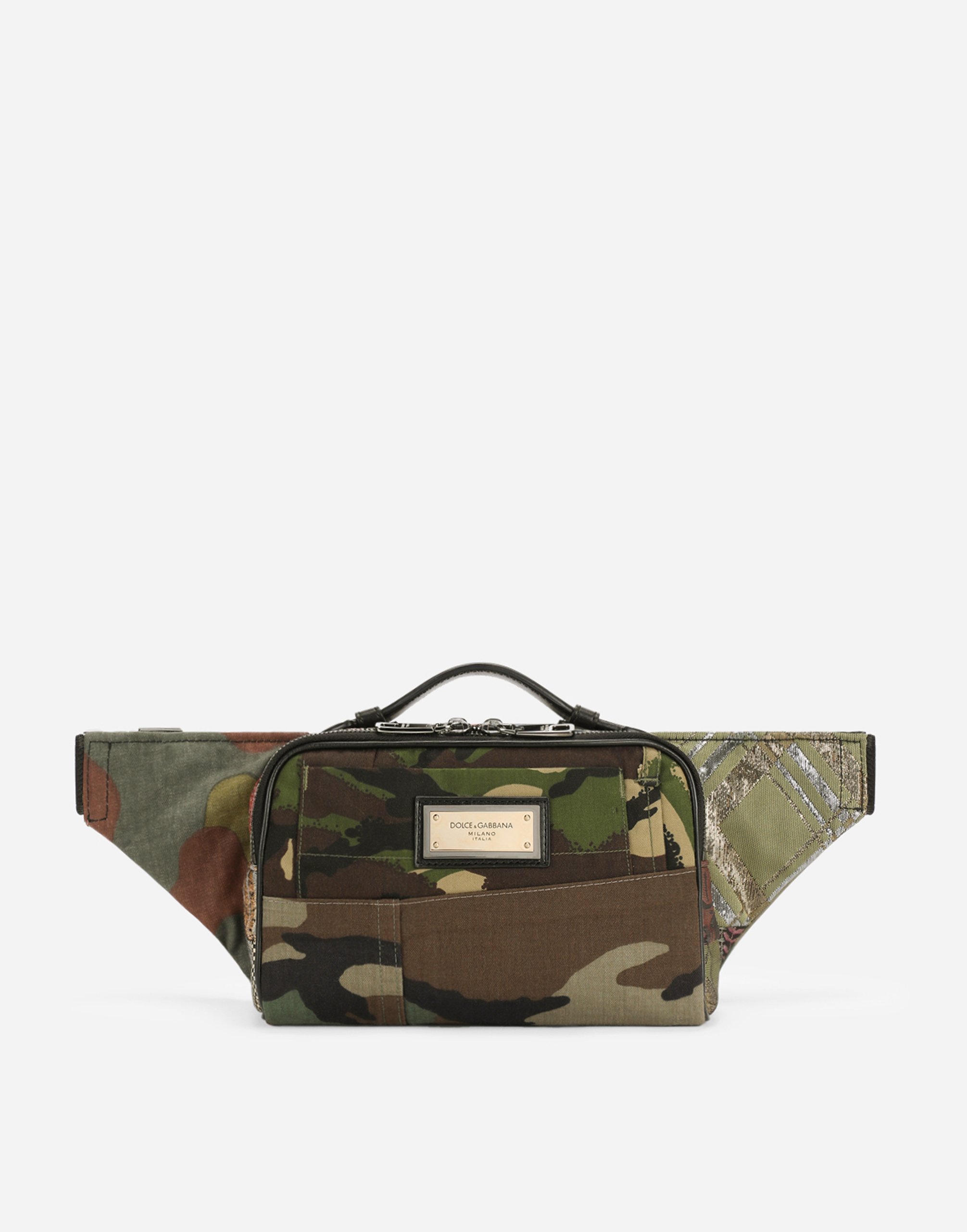 Camouflage patchwork belt bag in Multicolor