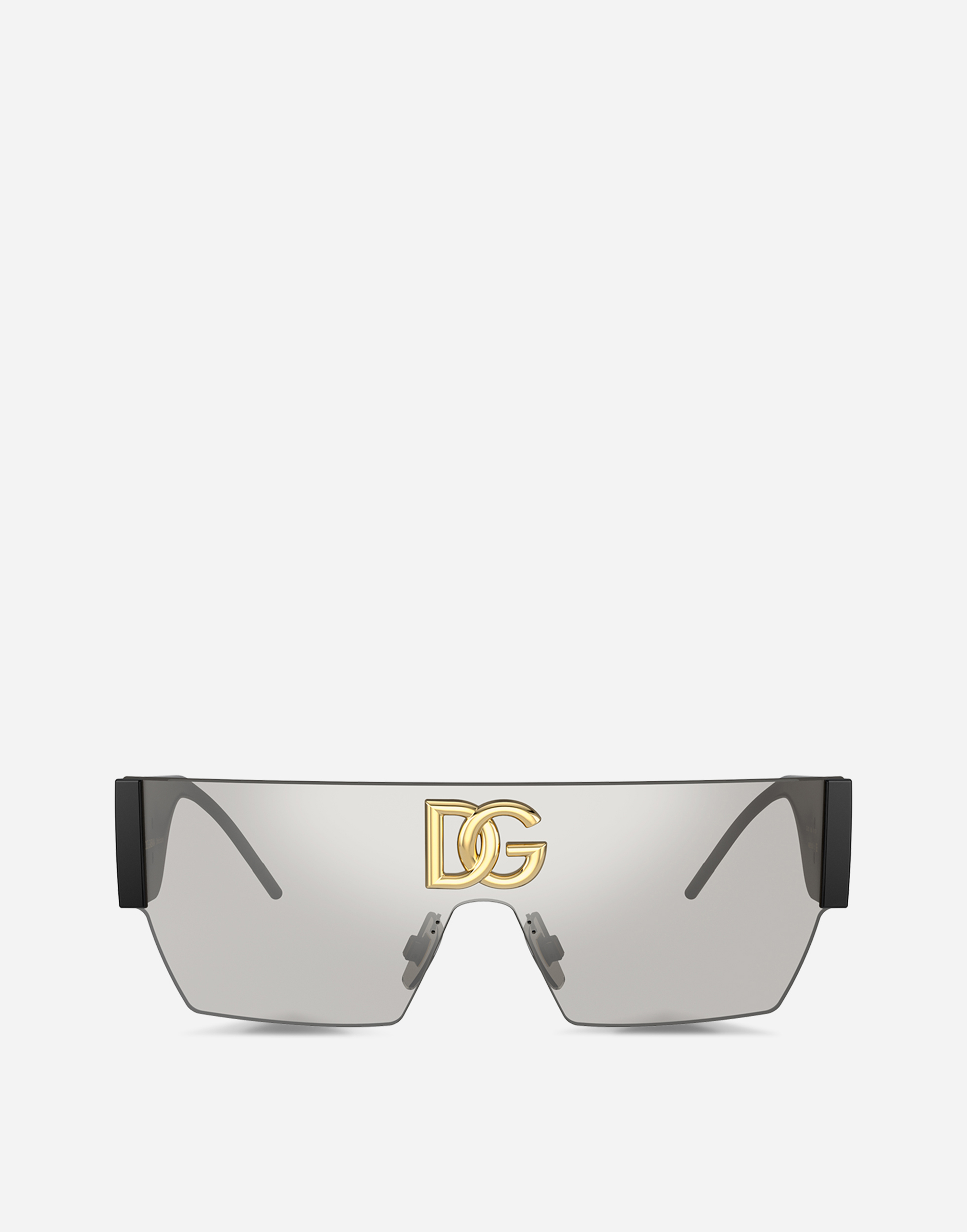 Geometric transparency sunglasses in Silver