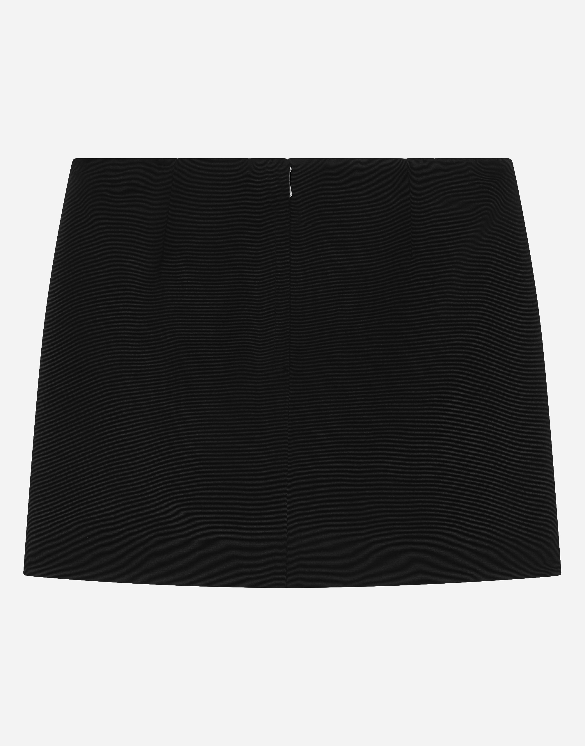 Shop Dolce & Gabbana Viscose Miniskirt With Logo Tag In Black