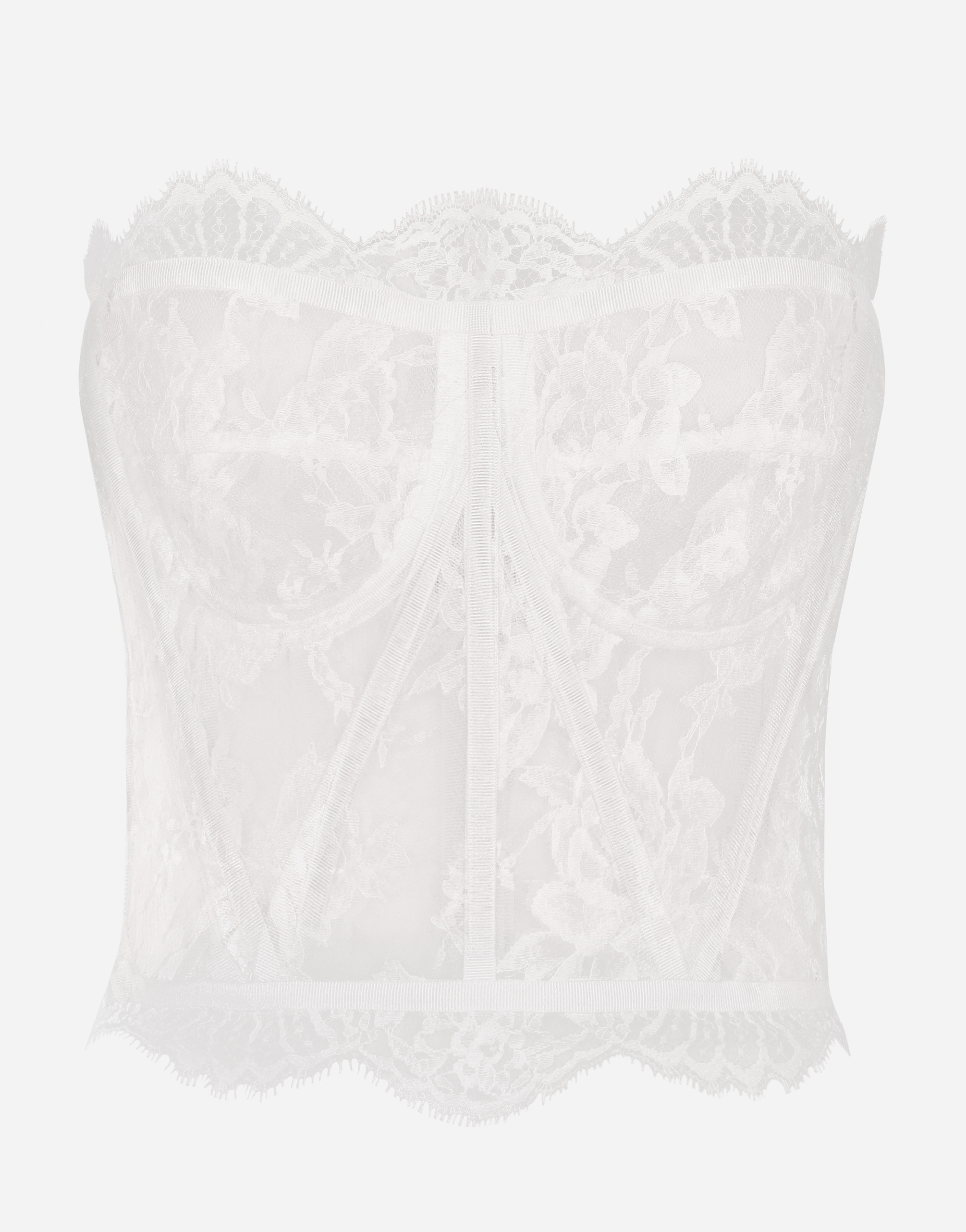 Lace bustier in White | Dolce&Gabbana®