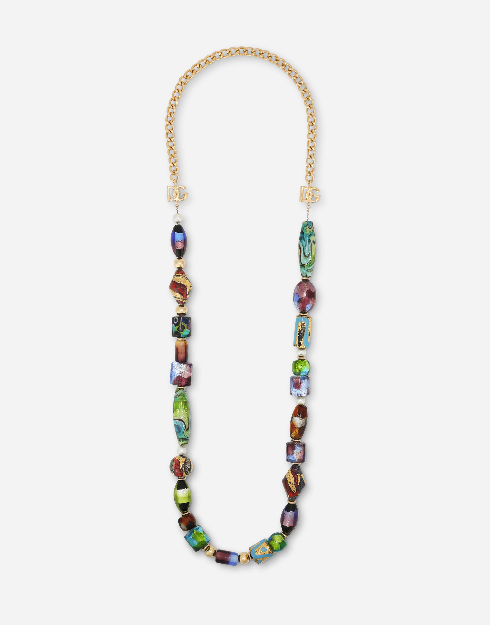 Sautoir necklace with murrine in Multicolor