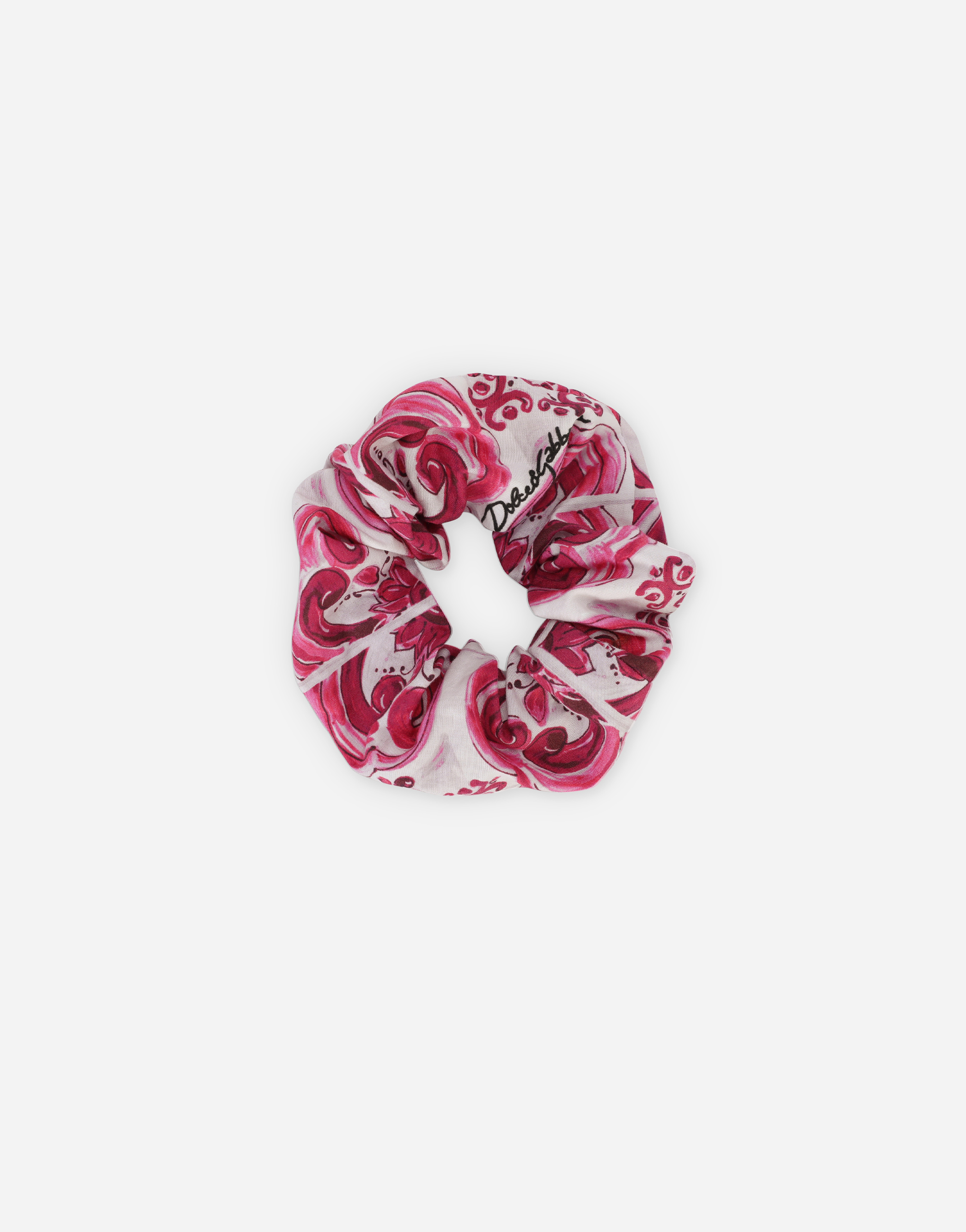 Majolica-print poplin scrunchie in Multicolor