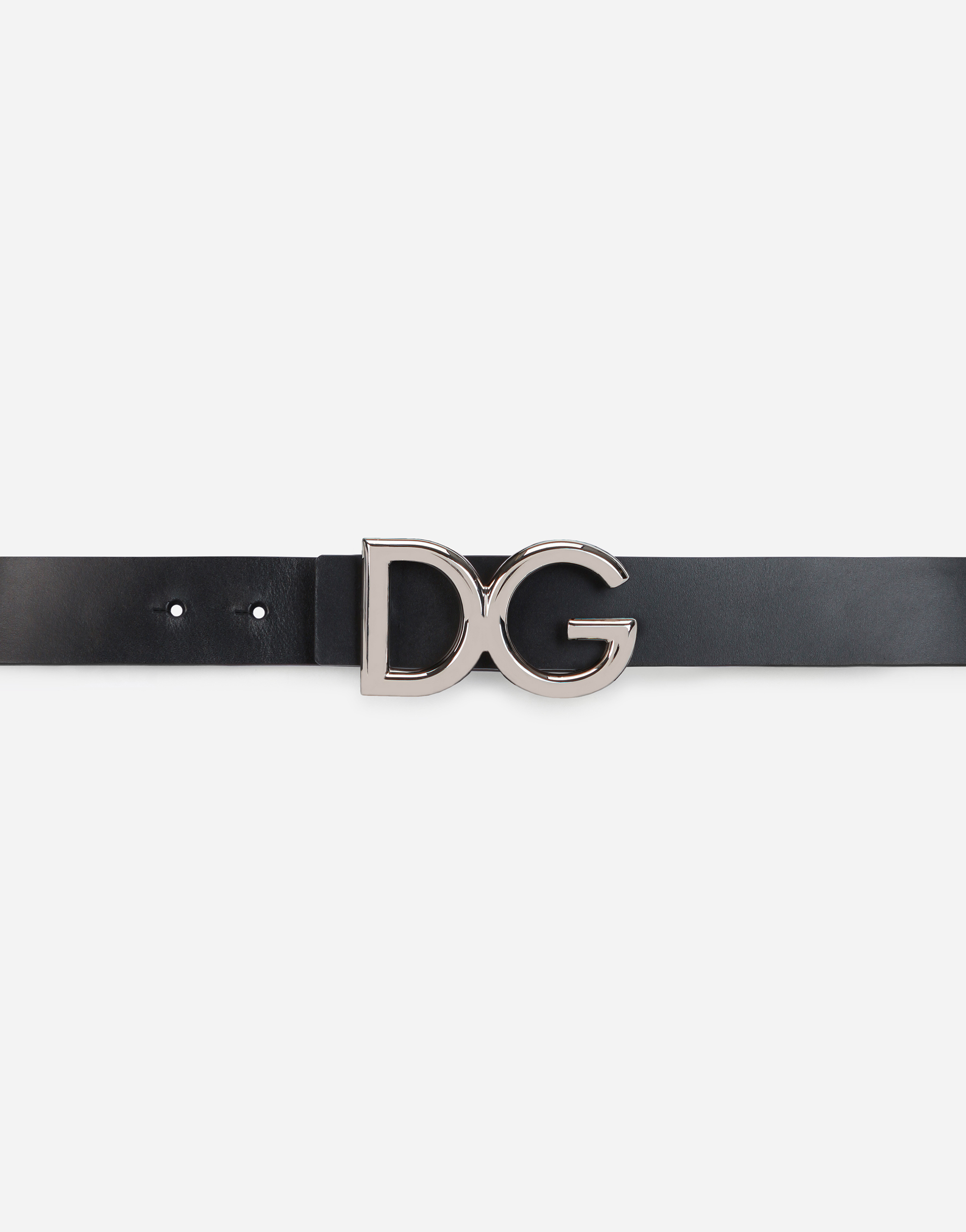 Leather belt with DG logo