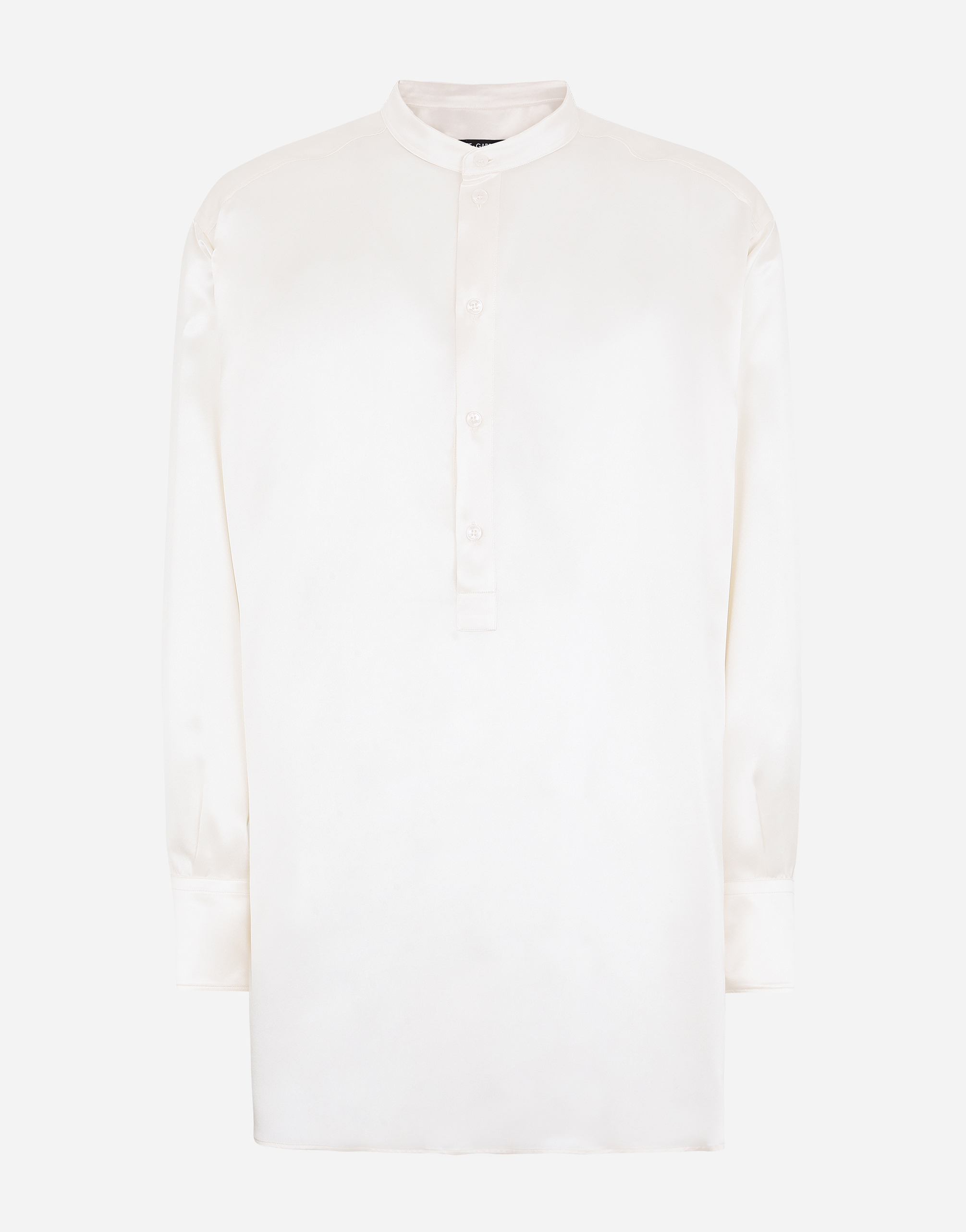 Silk satin shirt in White