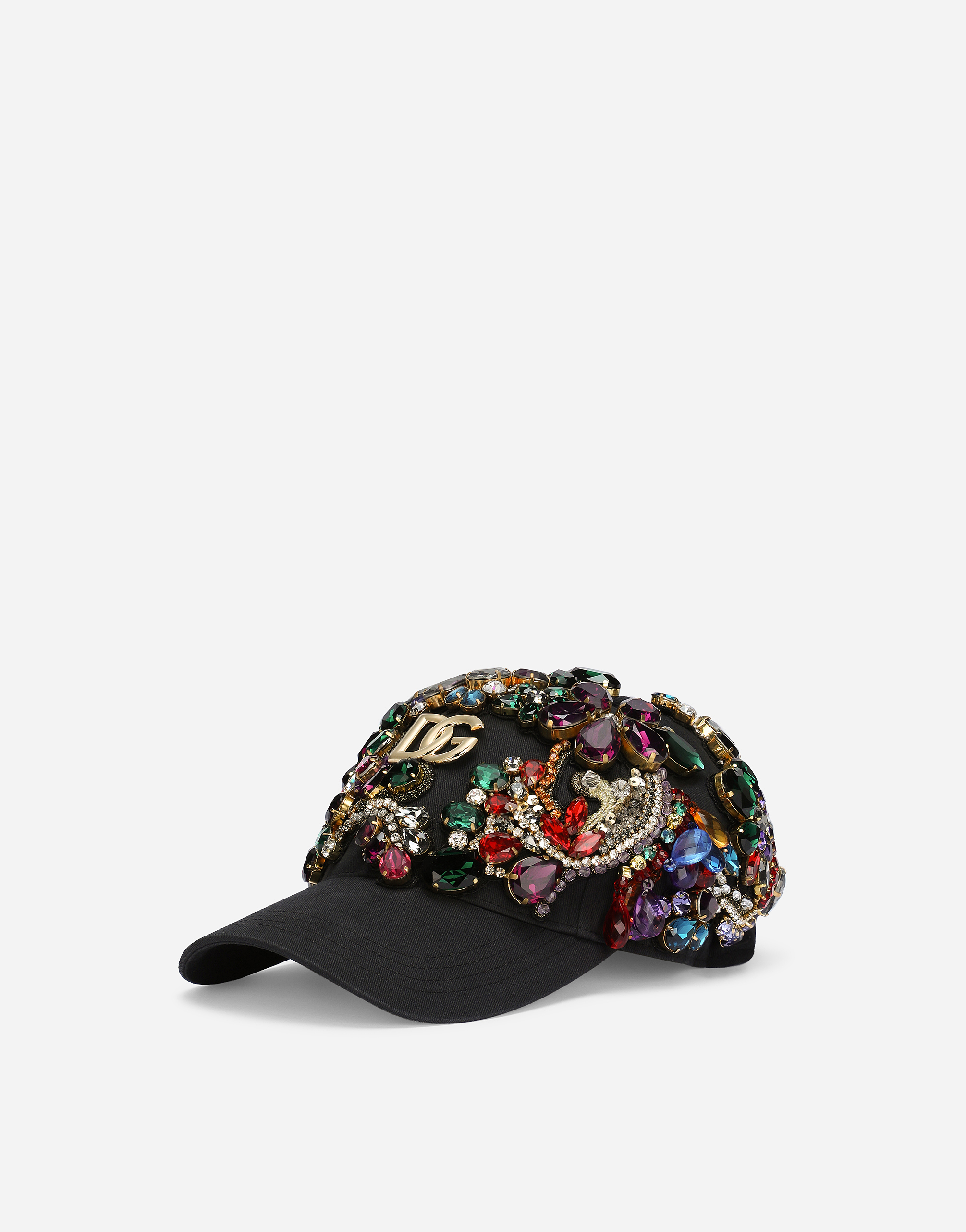 Baseball cap with colorful rhinestones and DG logo in Multicolor