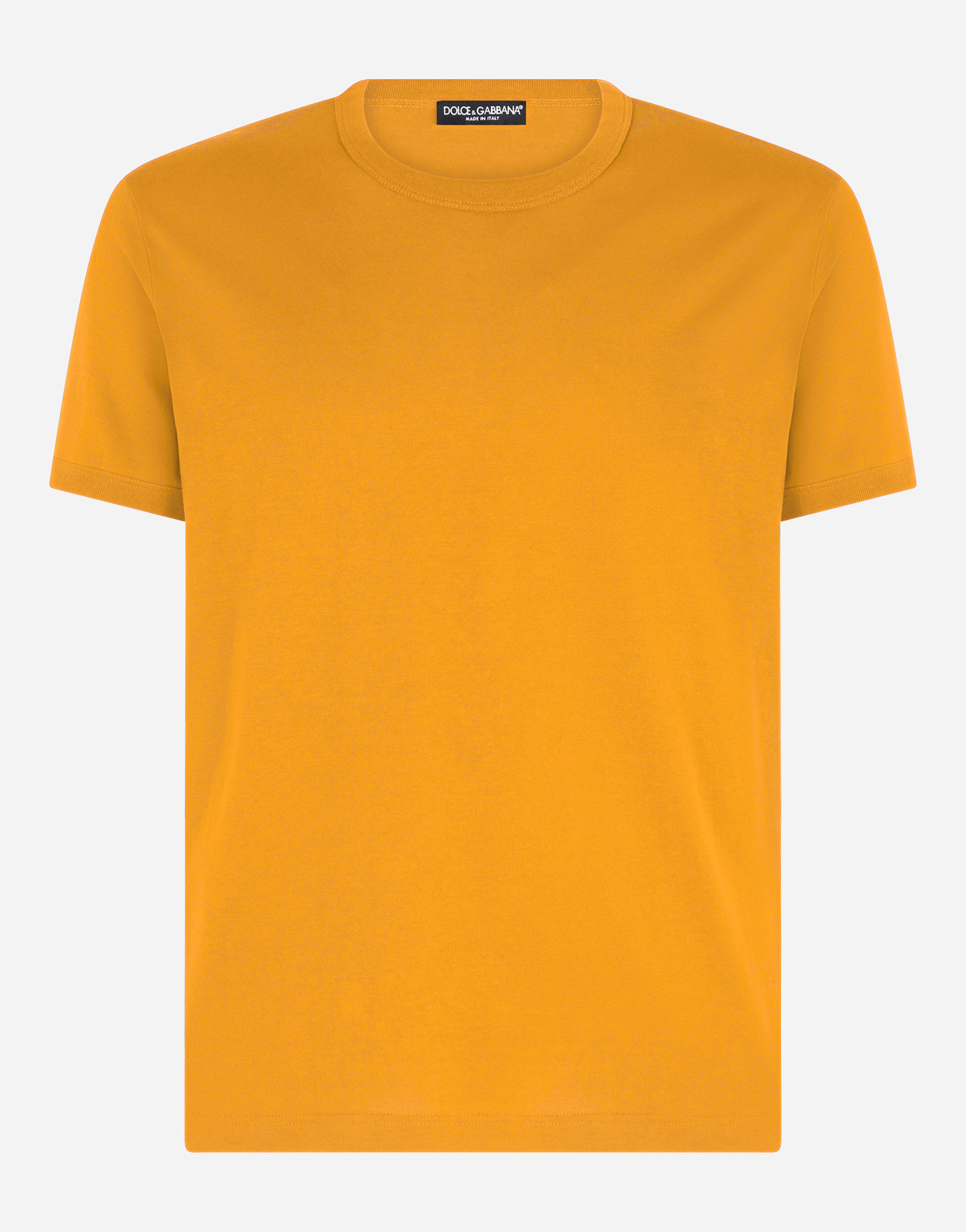 Cotton T-shirt with logo in Orange