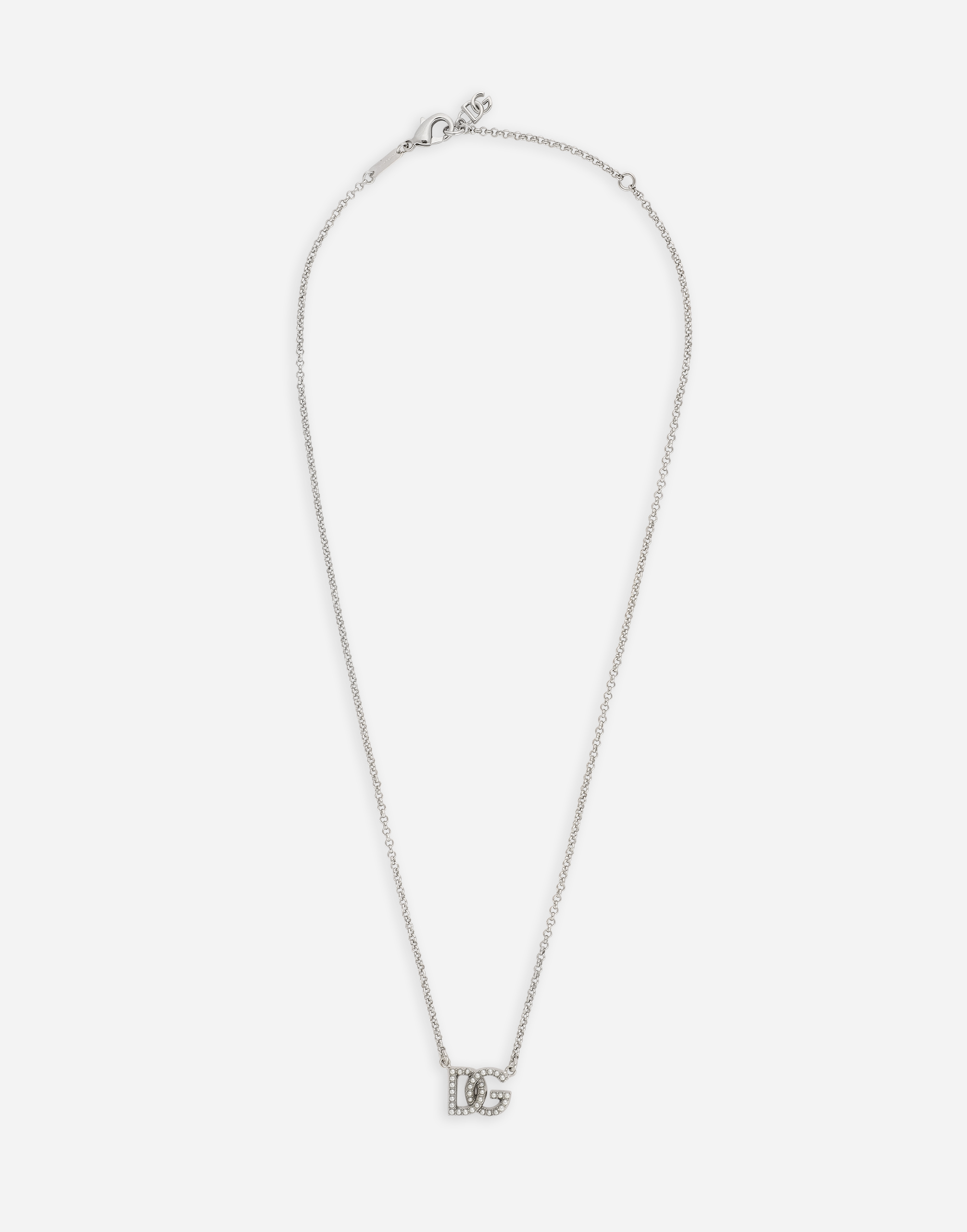Chain necklace with DG logo in Silver