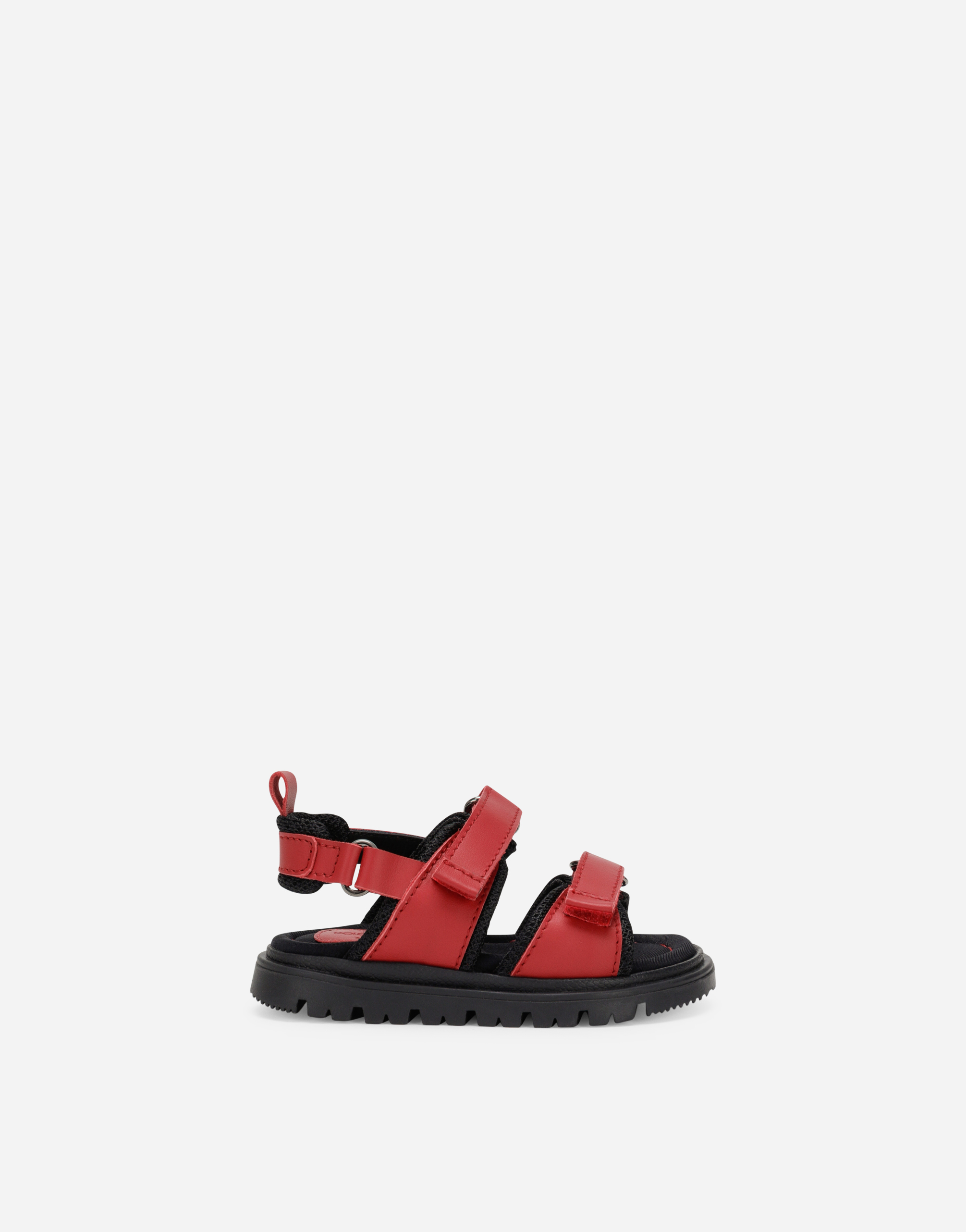 Calfskin sandals with DG logo in Red
