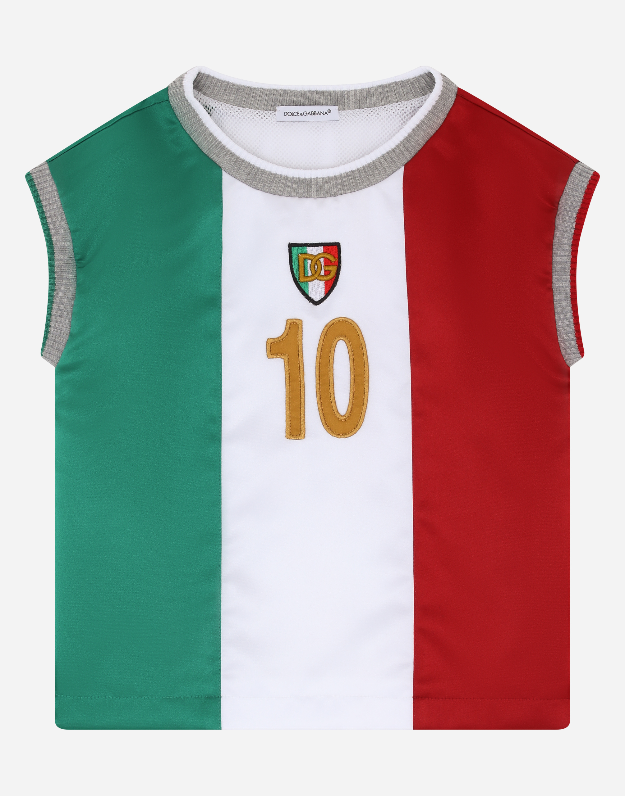 Satin T-shirt with Italy DG satin in Multicolor