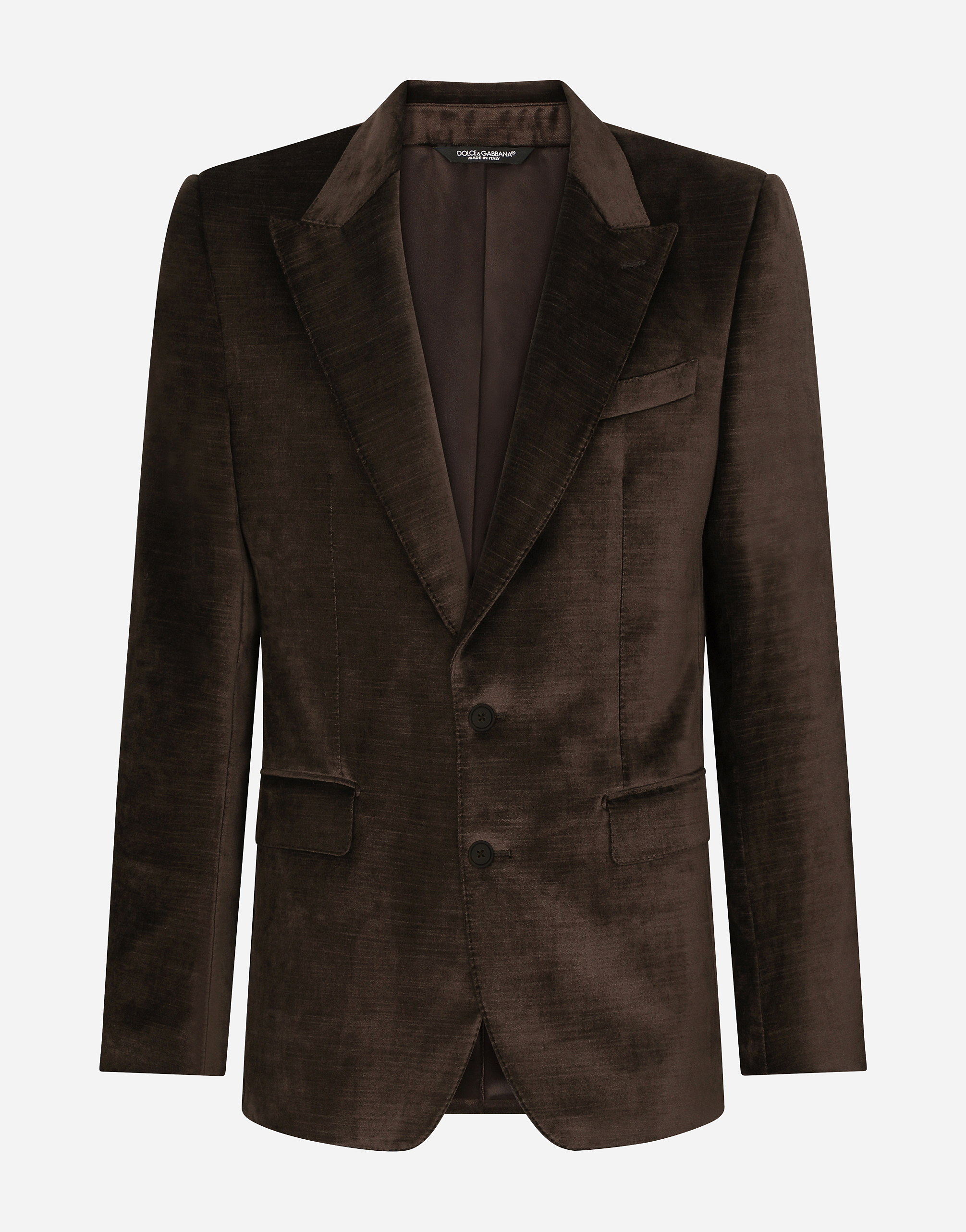 Velvet Sicilia-fit suit in Brown