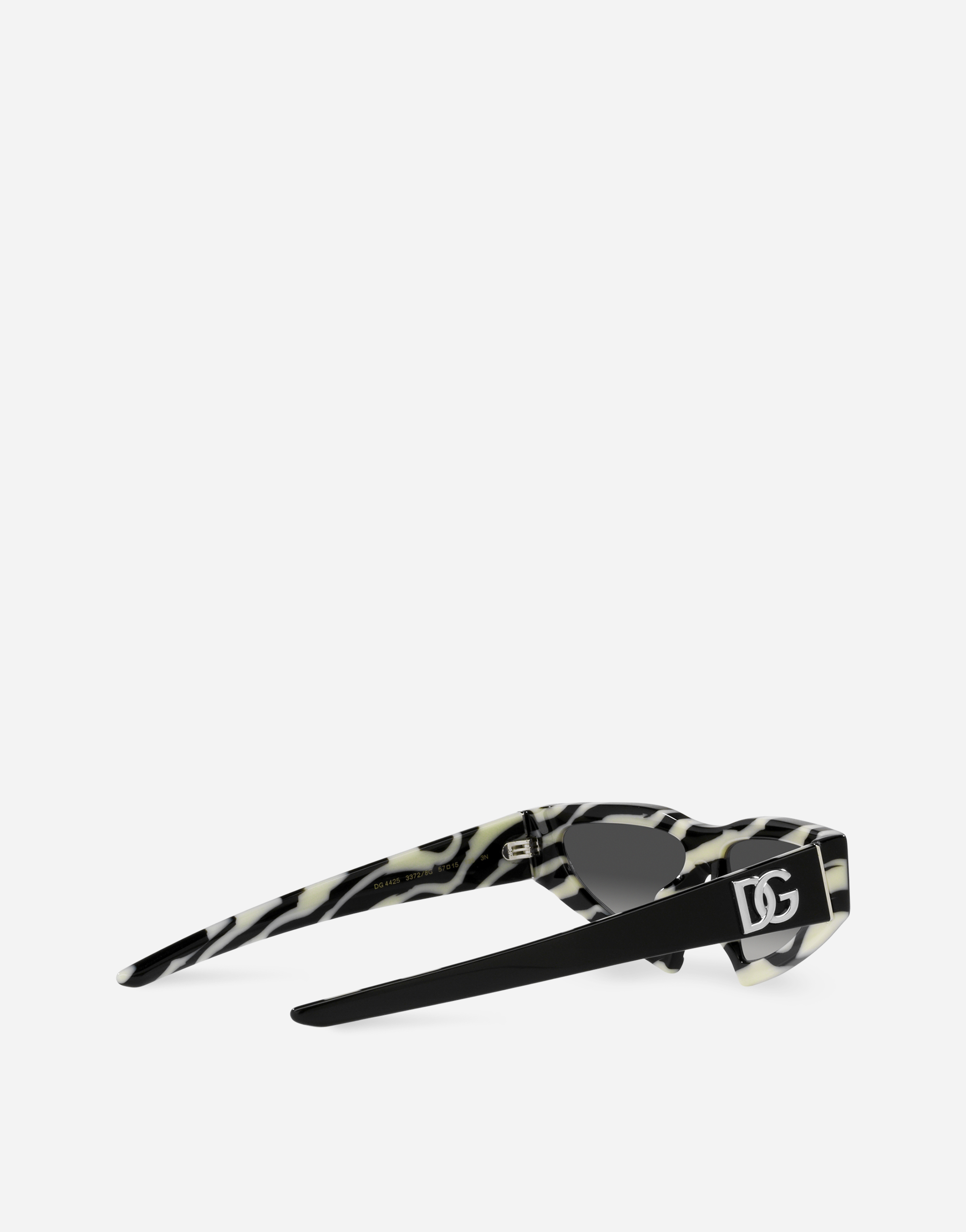 Shop Dolce & Gabbana Zebra Sunglasses In Black & Zebra Print