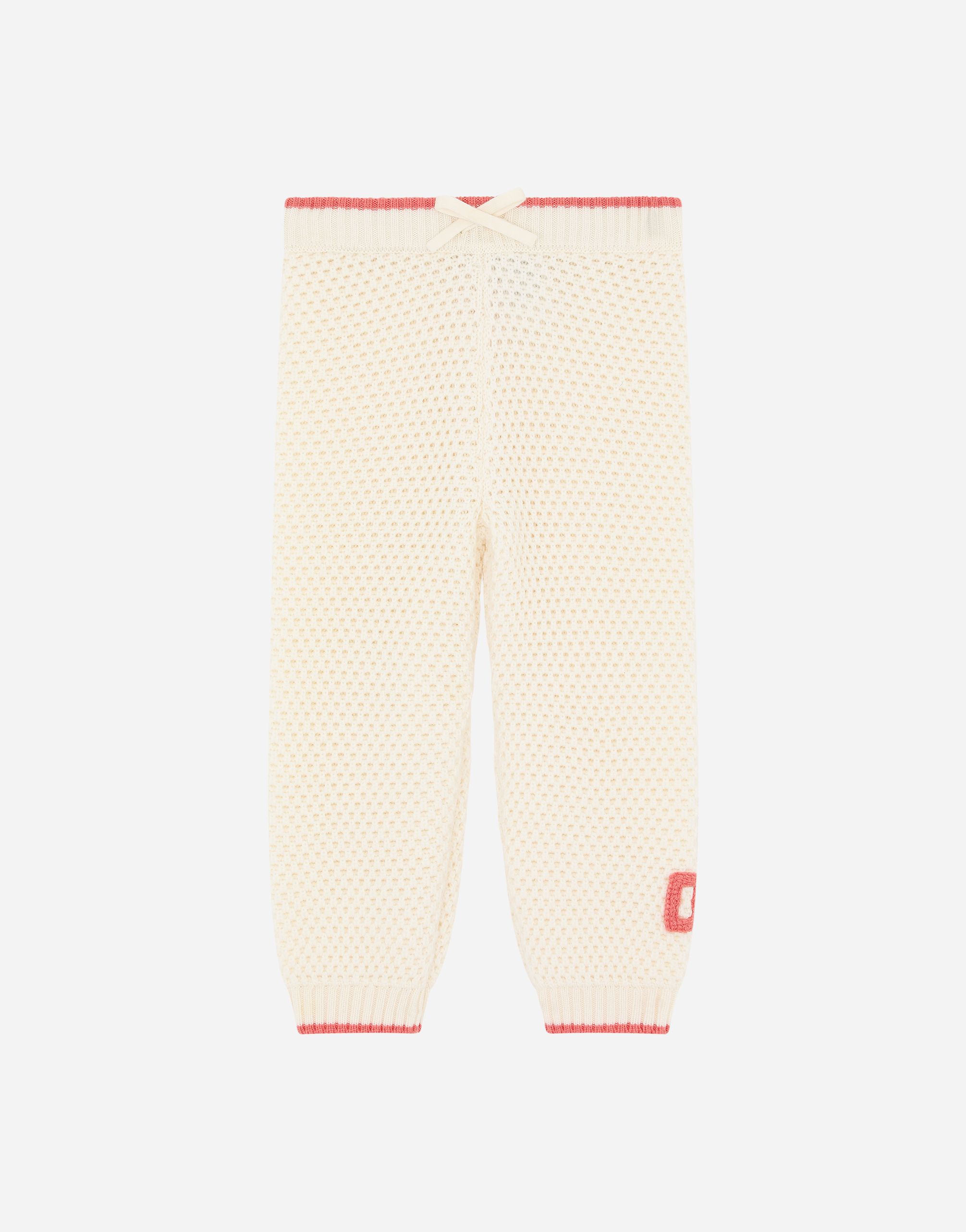 Knit pants with DG logo patch in Multicolor