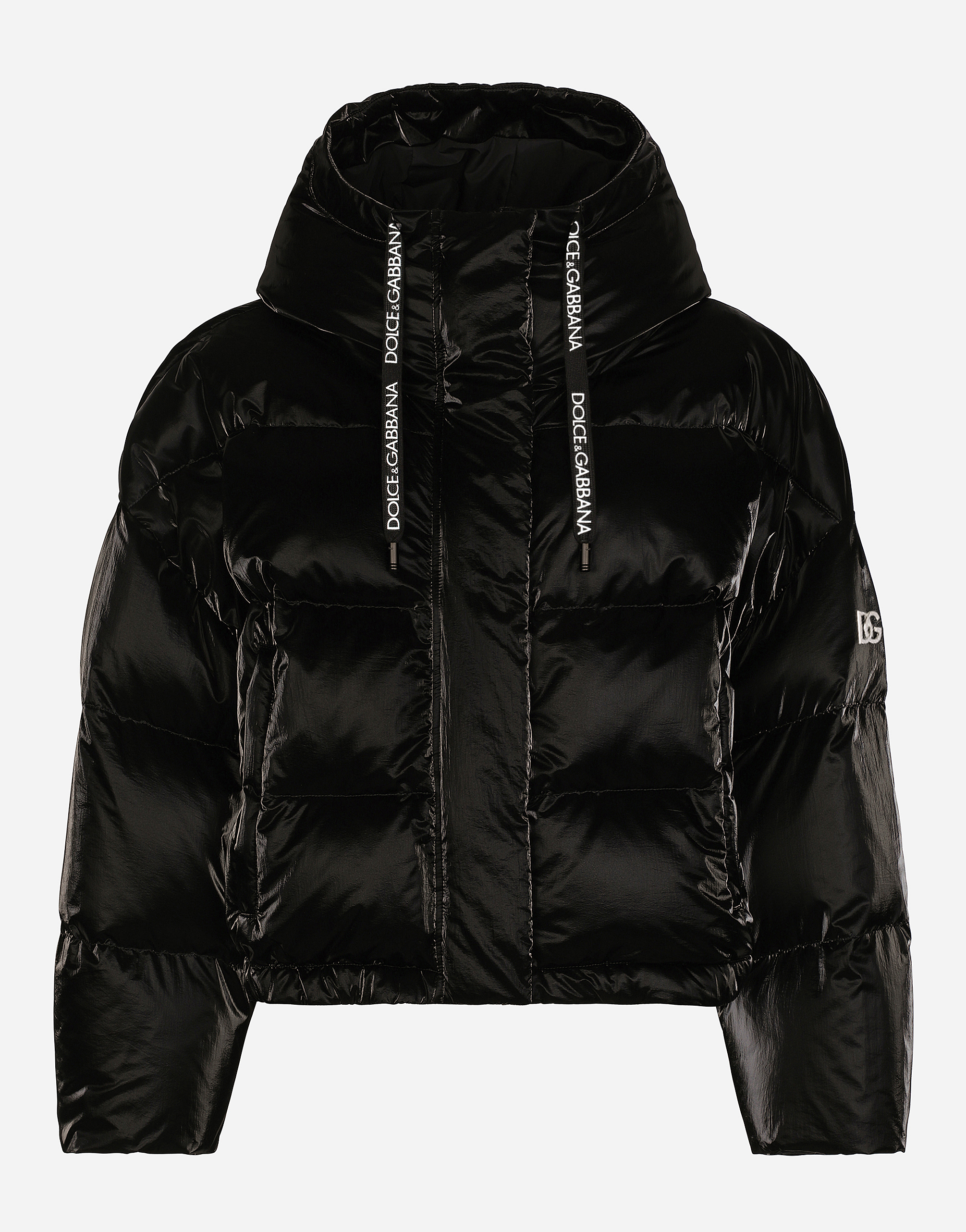 Coated nylon down jacket in Multicolor