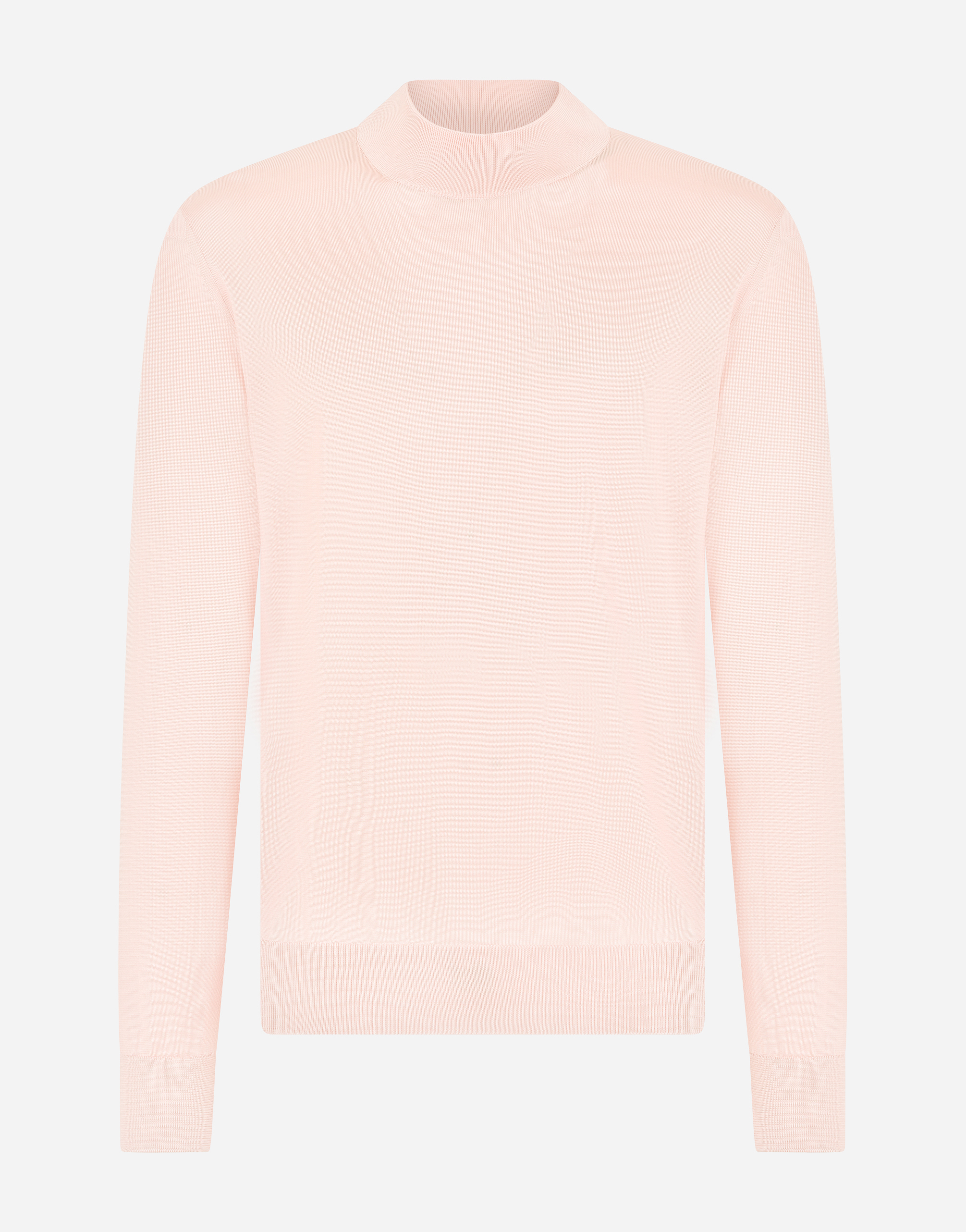 Viscose turtle-neck sweater in Pink