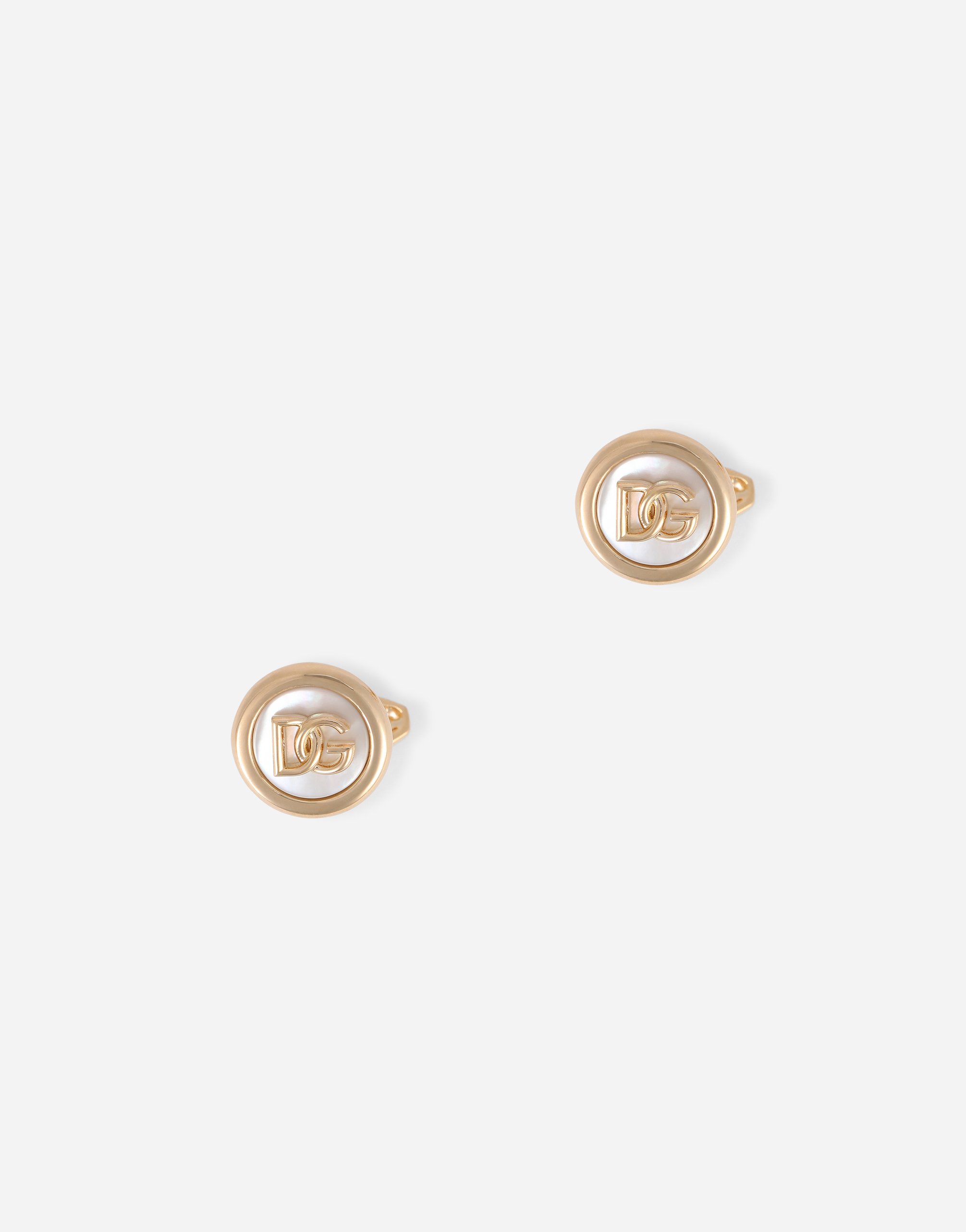 Cufflinks with mother-of-pearl DG logo in Gold