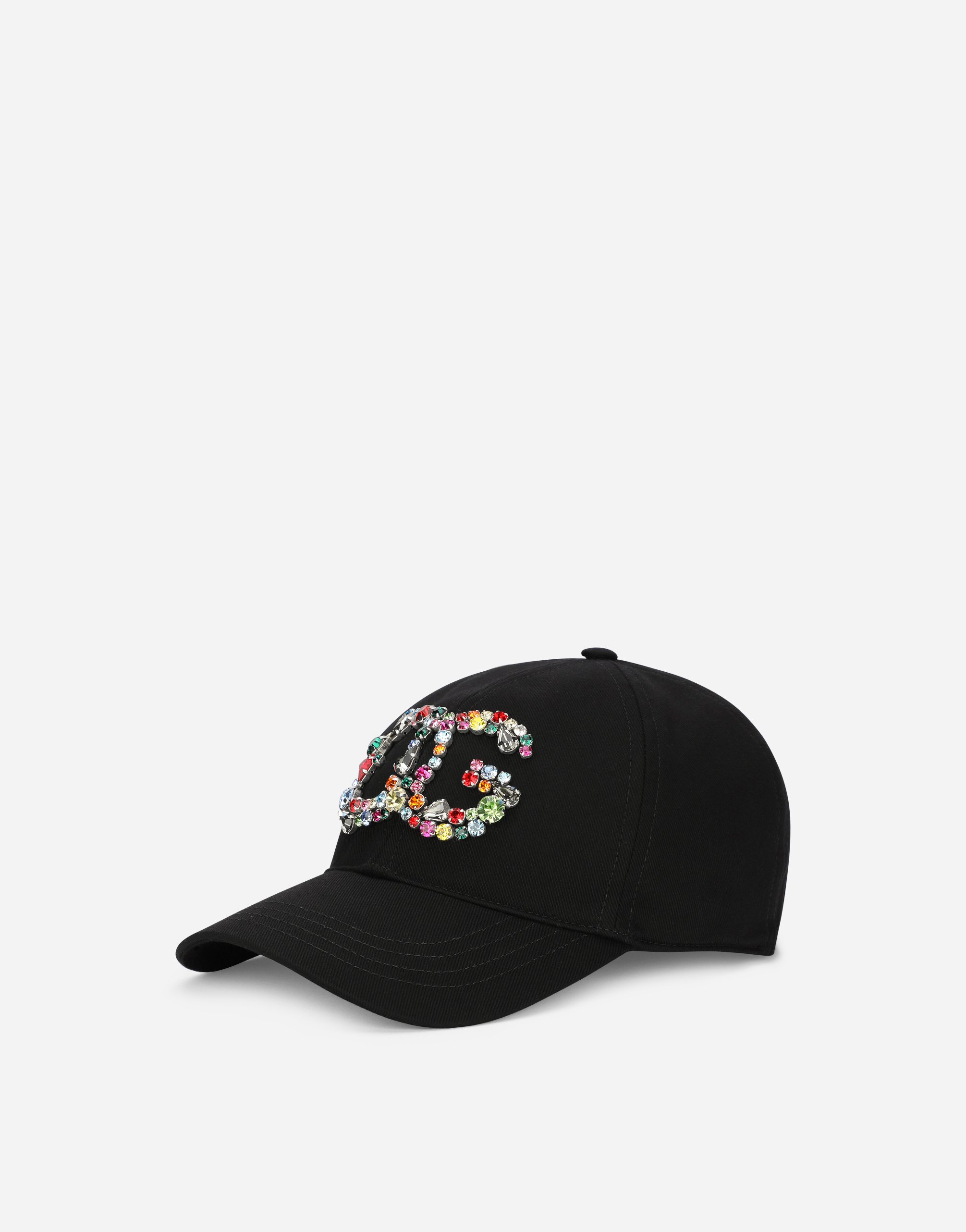 Baseball cap with crystal-embellished DG logo