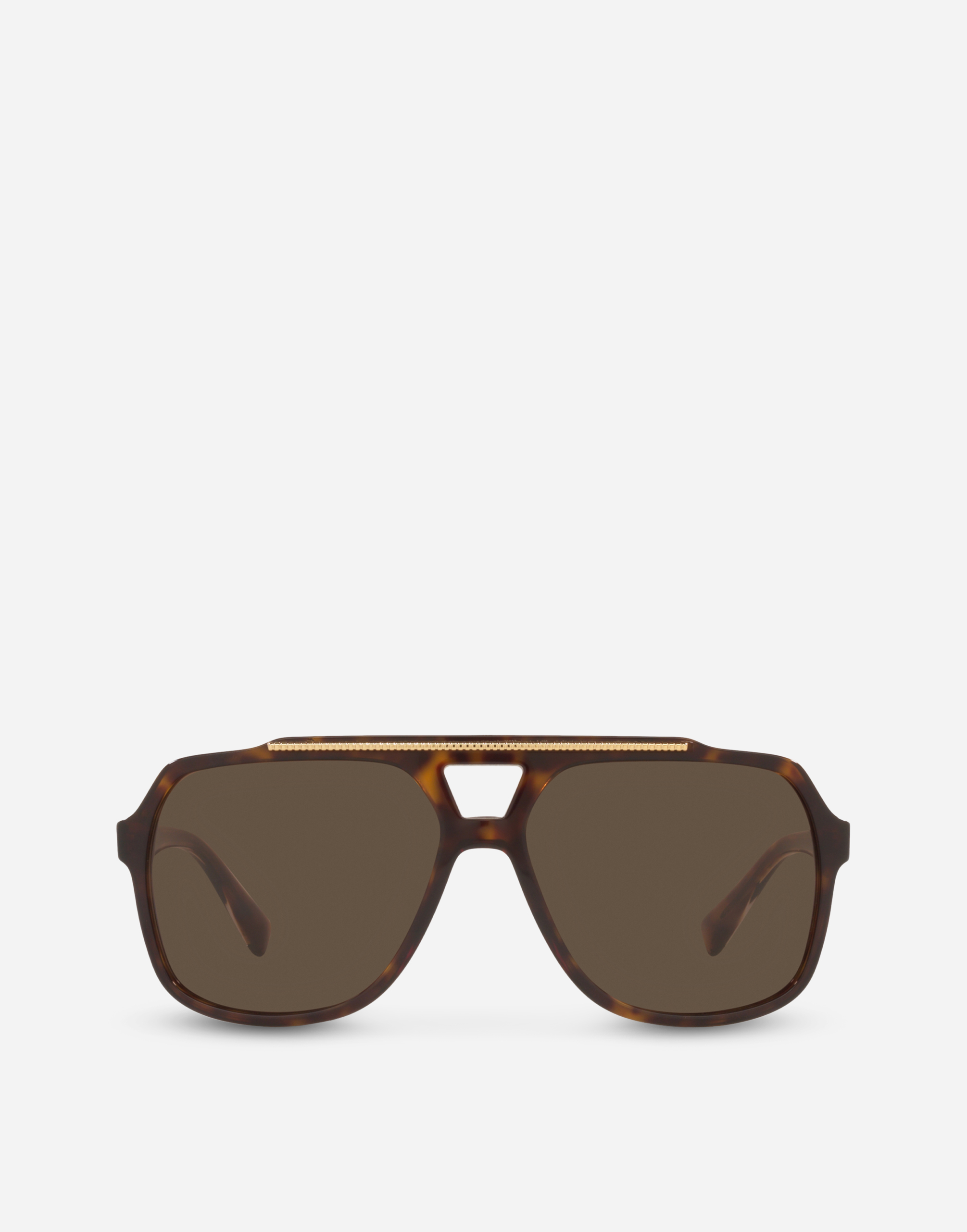 Gros grain sunglasses in Havana