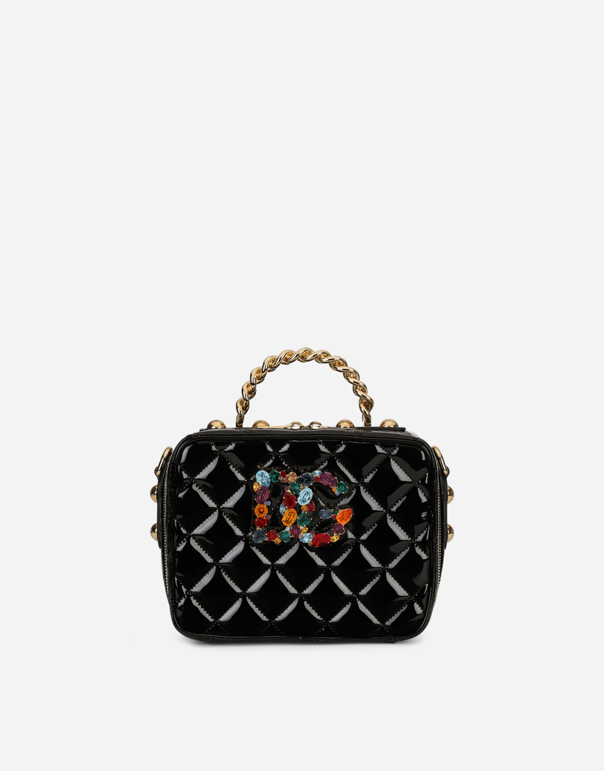 Soft quilted patent leather 3.5 bag in Black