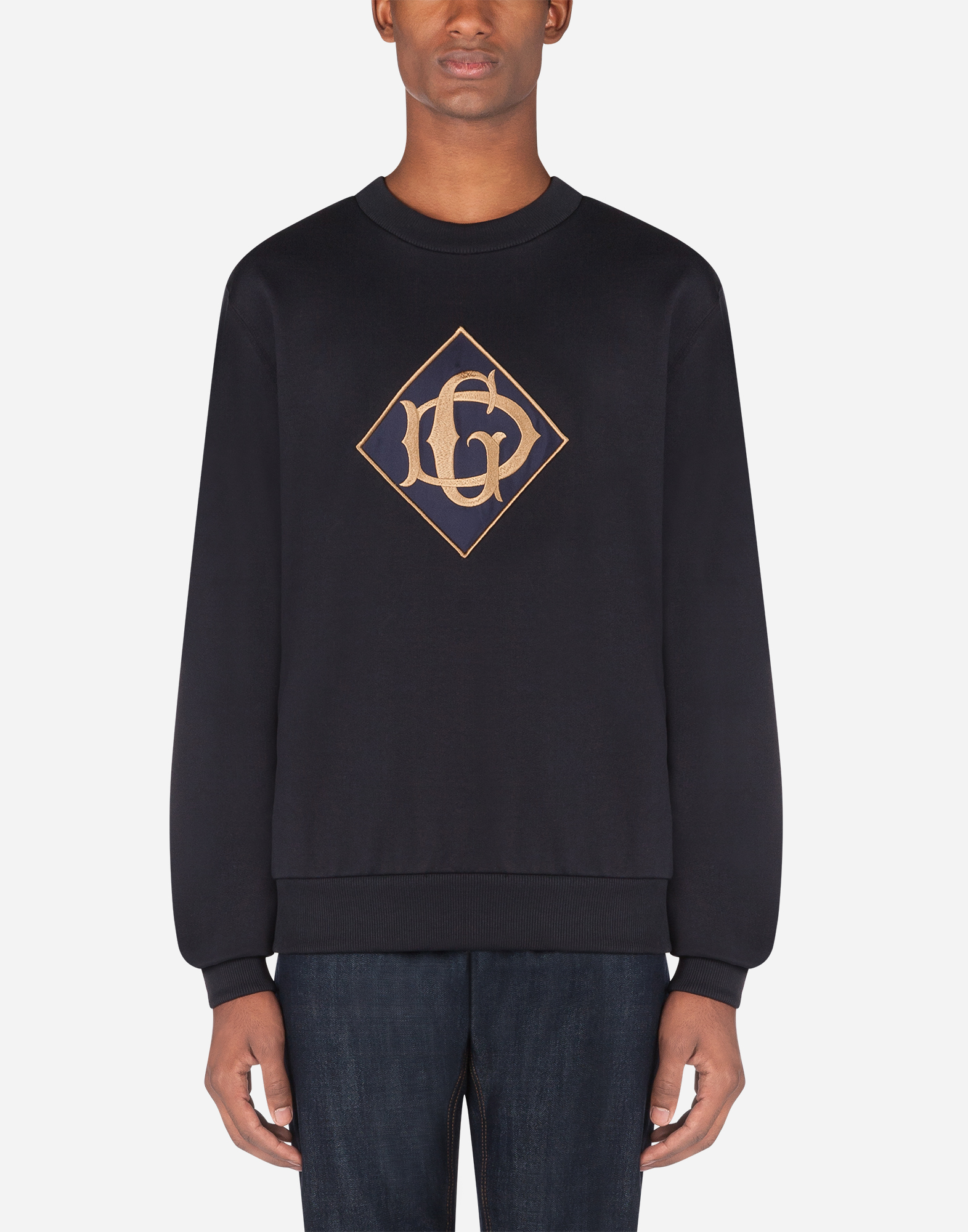 Cotton sweatshirt with DG logo in Blue