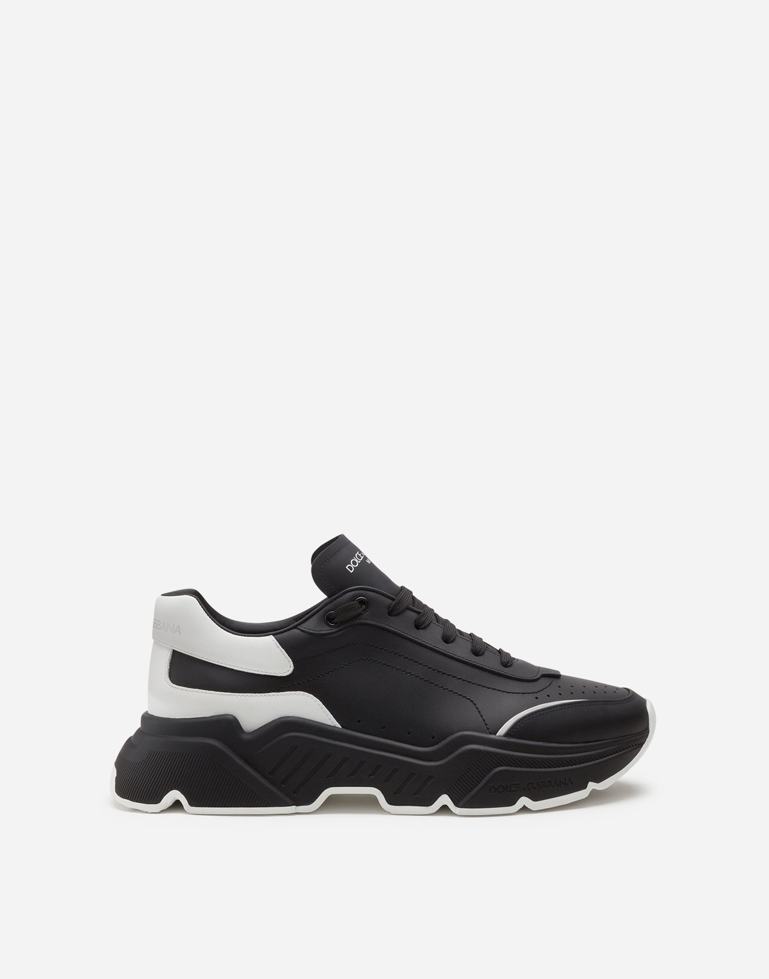 Daymaster sneakers in nappa calfskin in Black/White