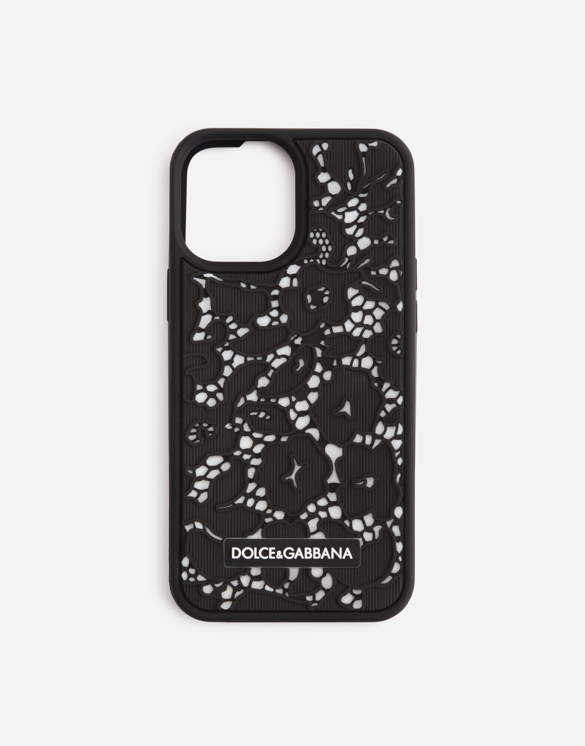 Lace rubber iPhone 12 Pro max cover in Black/White